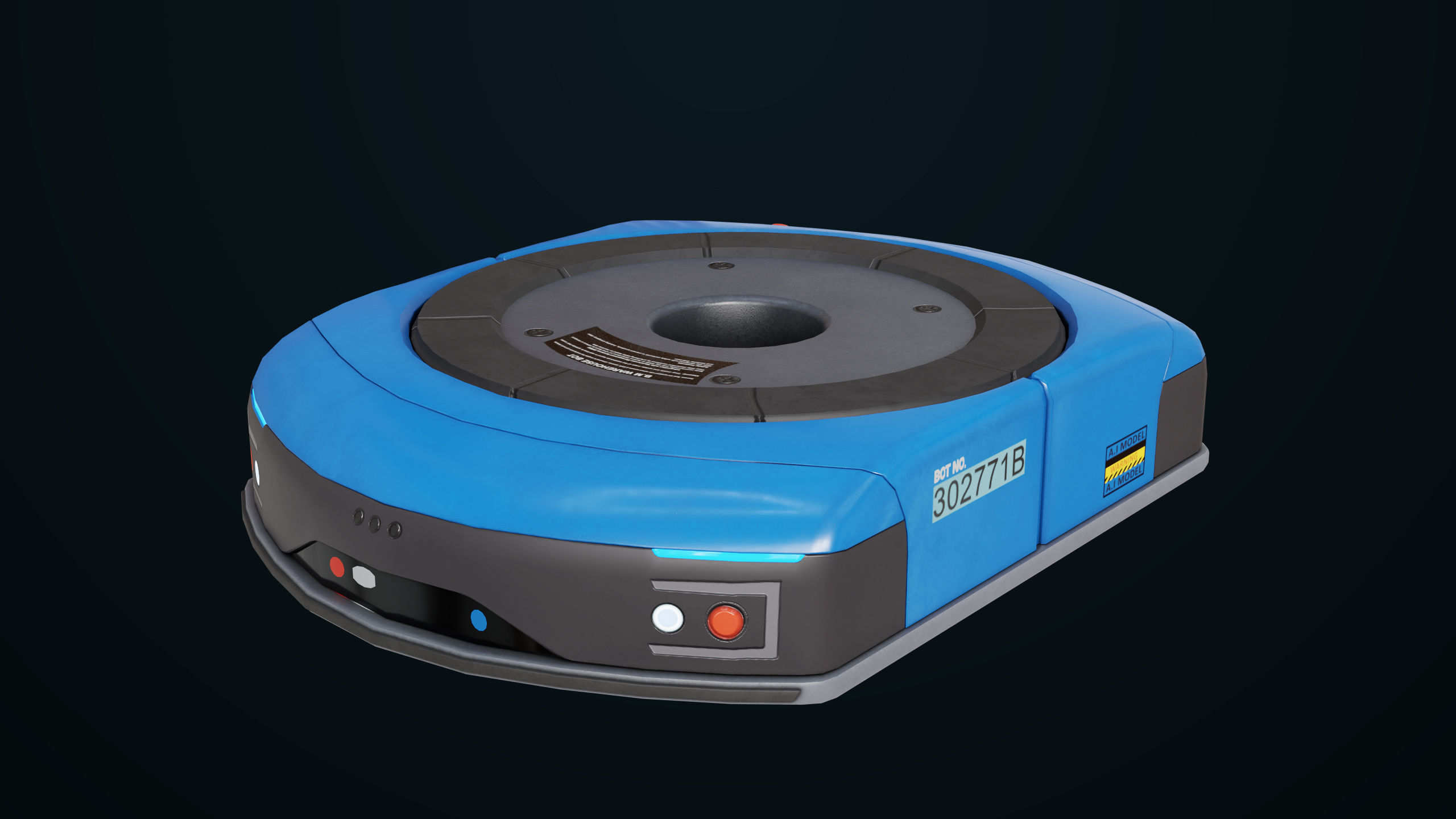 Warehouse Robot Generic All PBR Unity UE Textures Low-poly 3D model_9