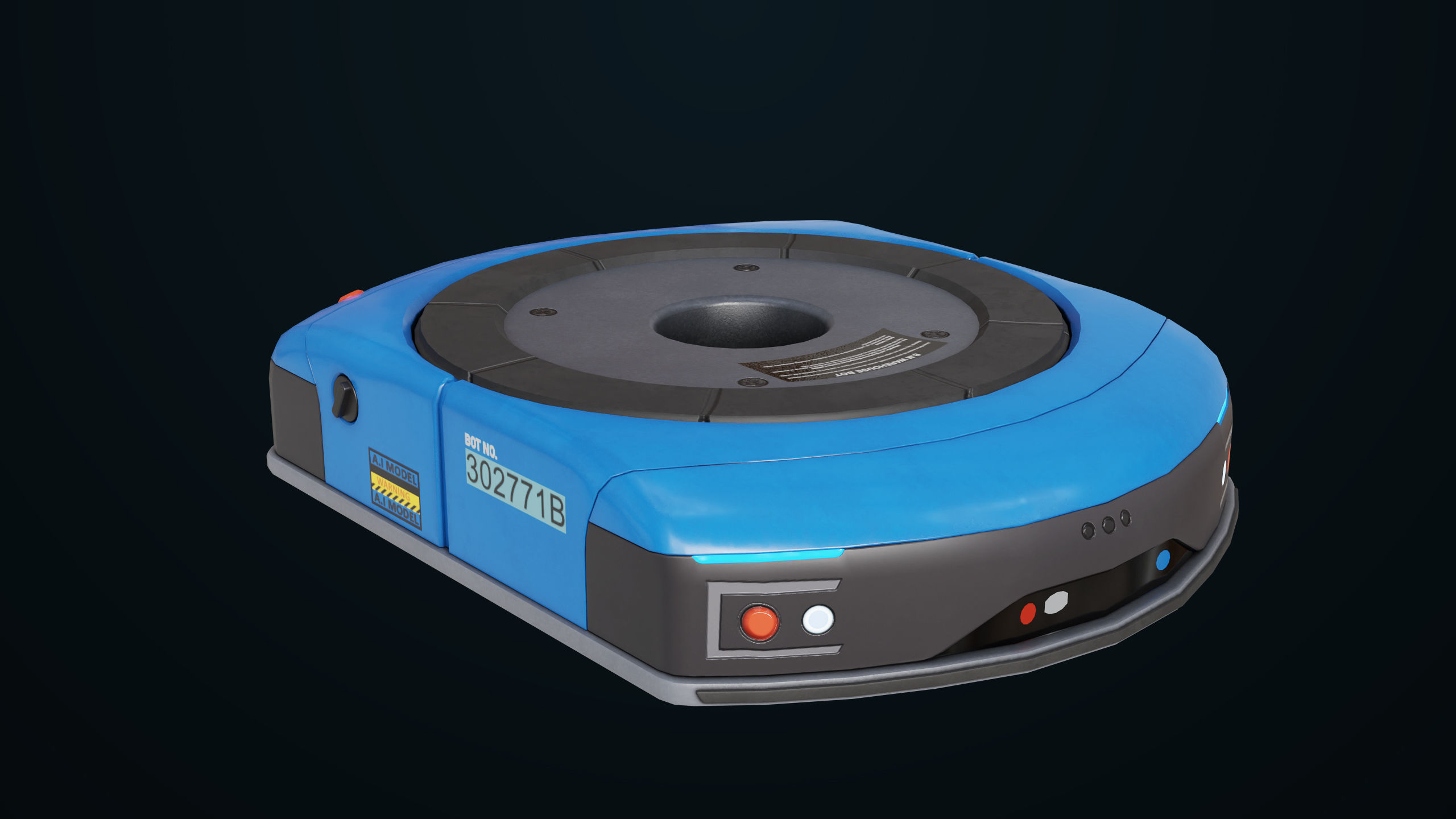 Warehouse Robot Generic All PBR Unity UE Textures Low-poly 3D model_10