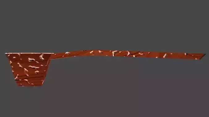 Wooden tea spoon in dented wood material 