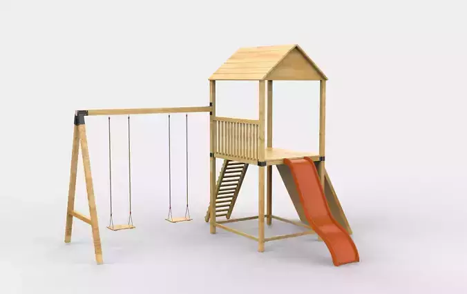 Playground Swing-Slide 3D model