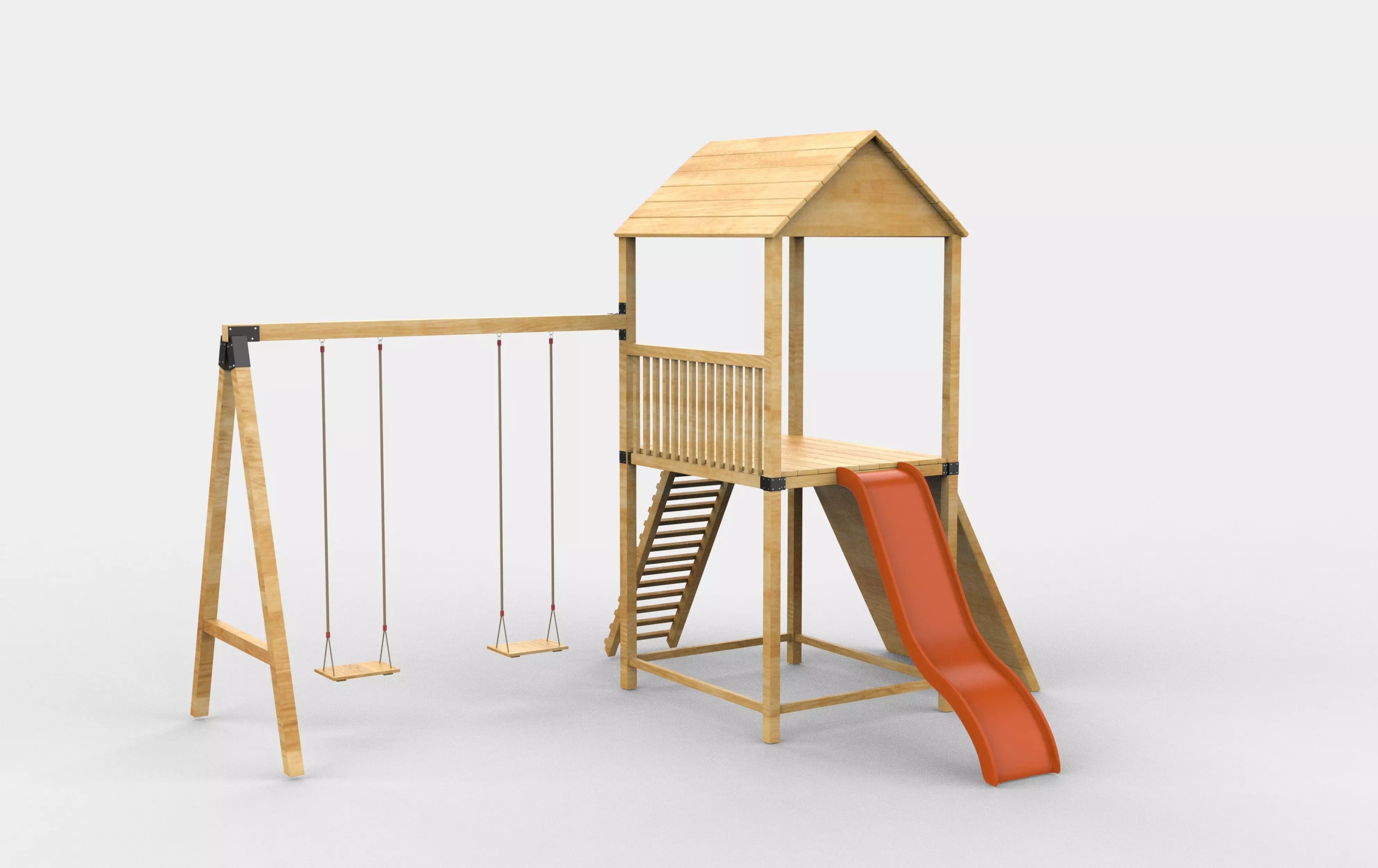 Playground Swing-Slide 3D model_0
