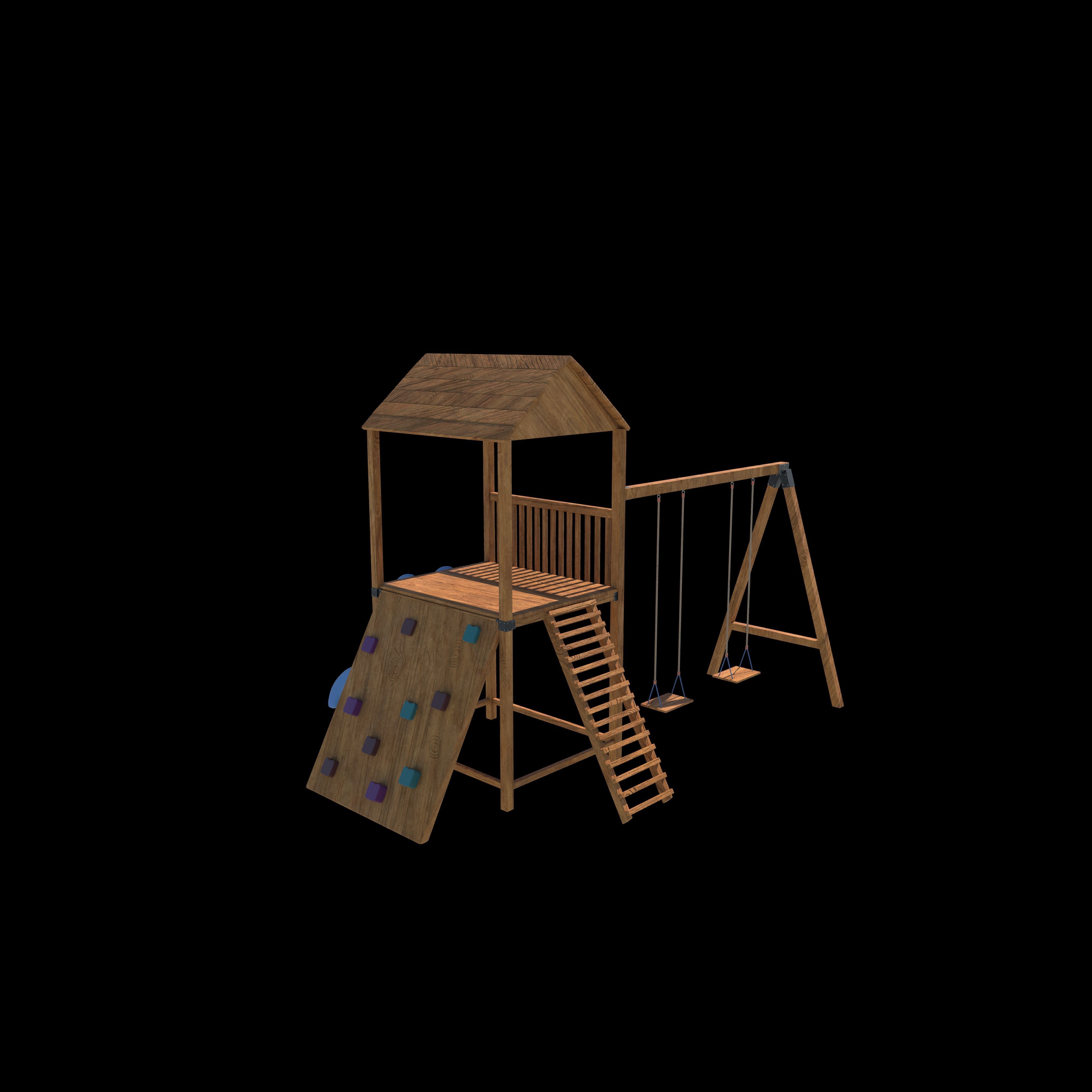 Playground Swing-Slide 3D model_9