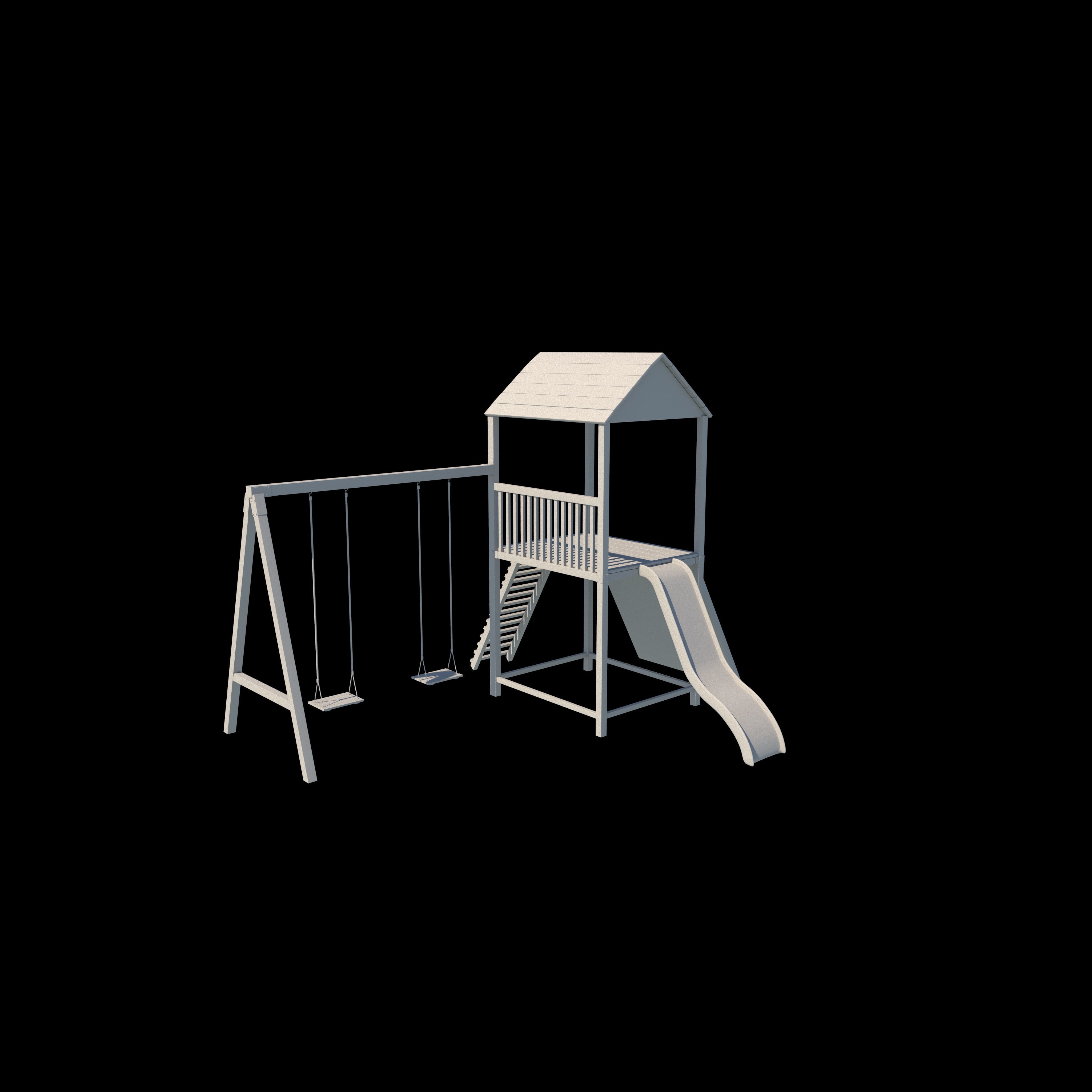 Playground Swing-Slide 3D model_8