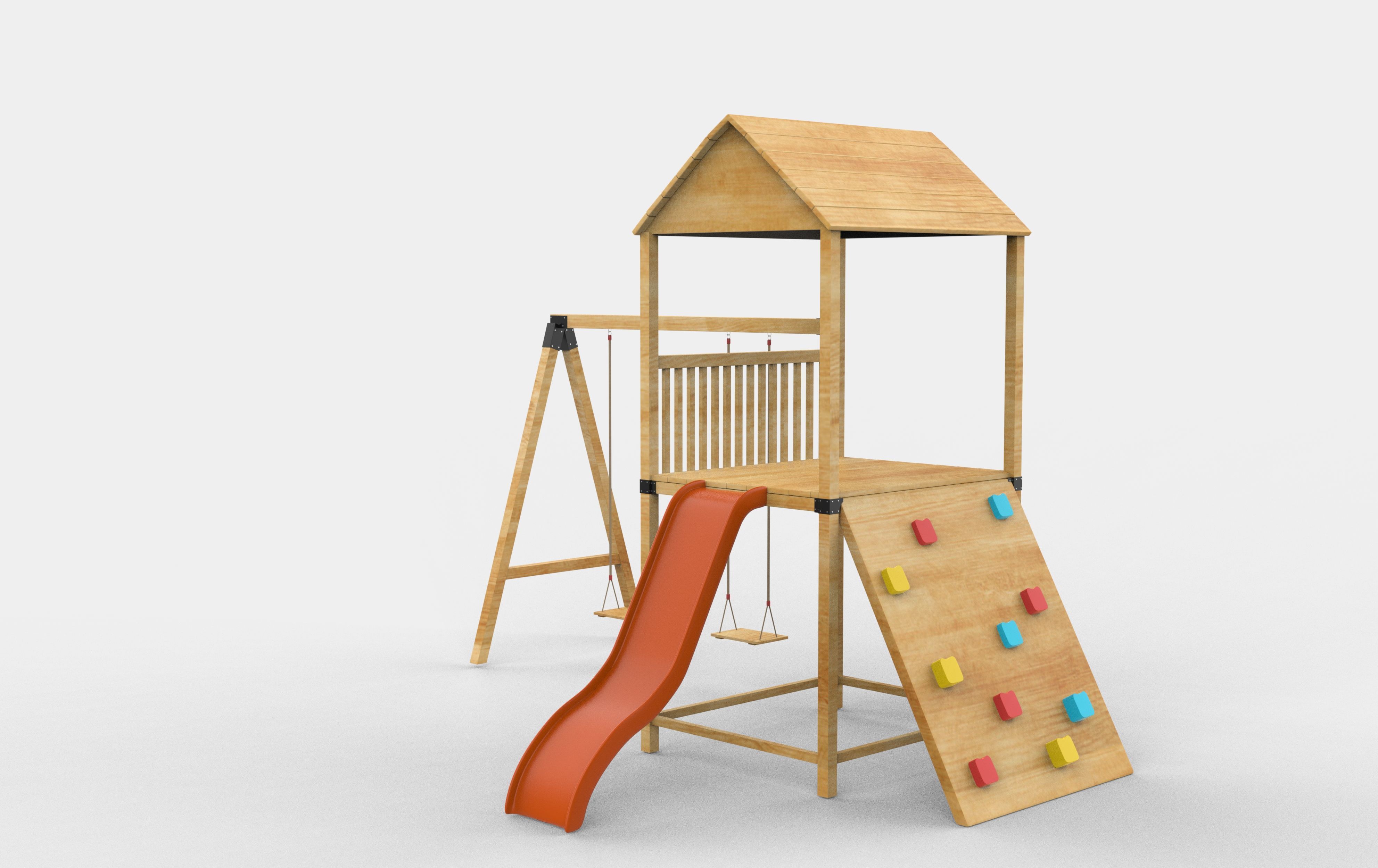 Playground Swing-Slide 3D model_2
