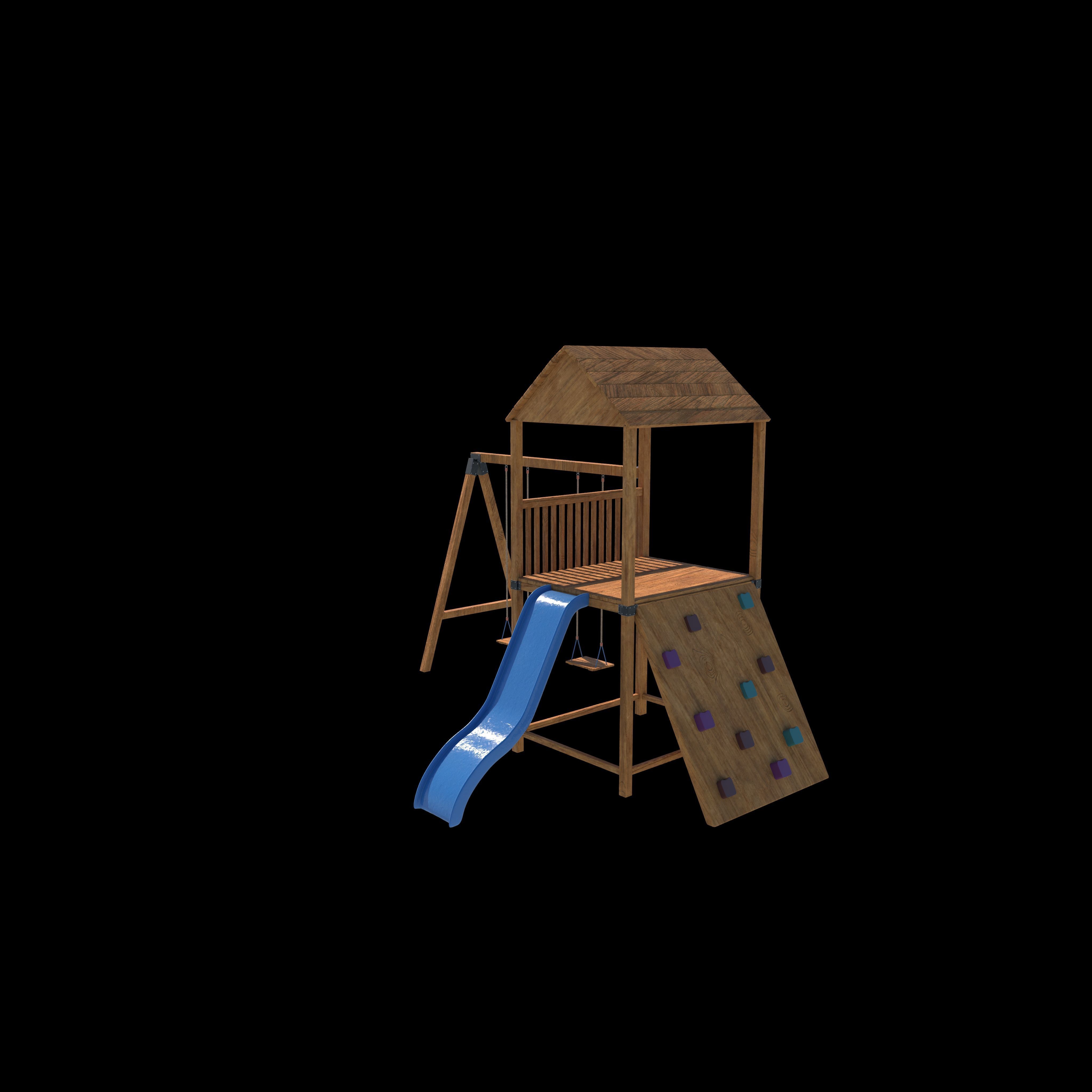Playground Swing-Slide 3D model_13