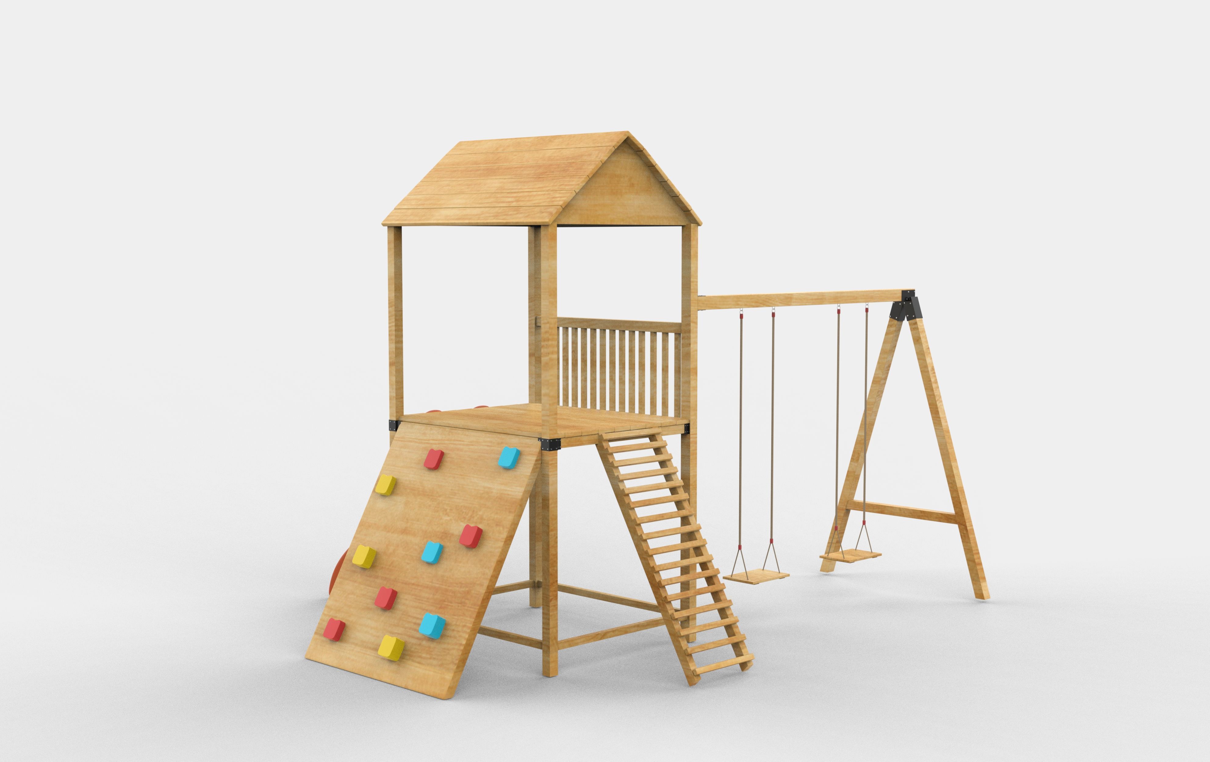 Playground Swing-Slide 3D model_3