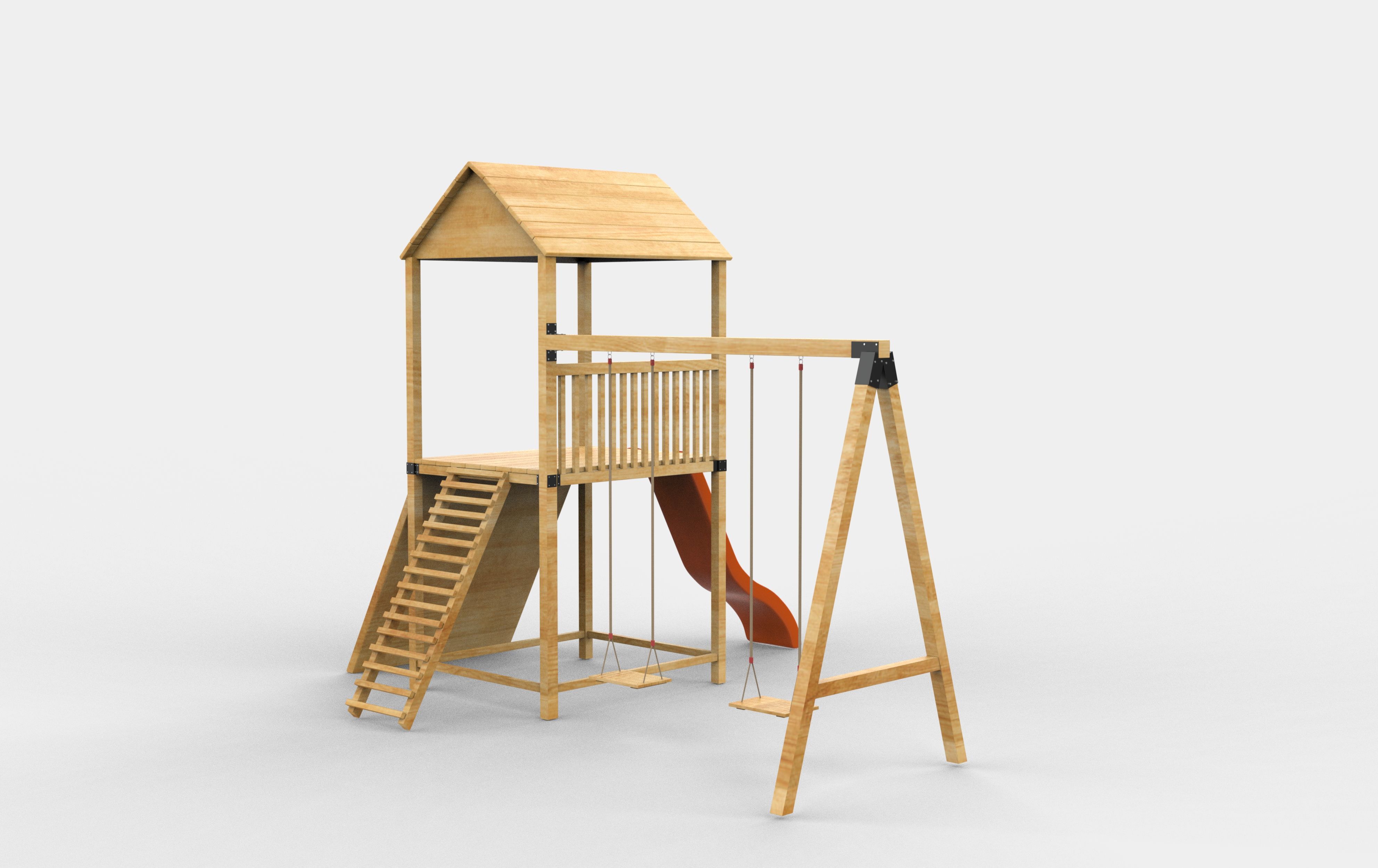 Playground Swing-Slide 3D model_4