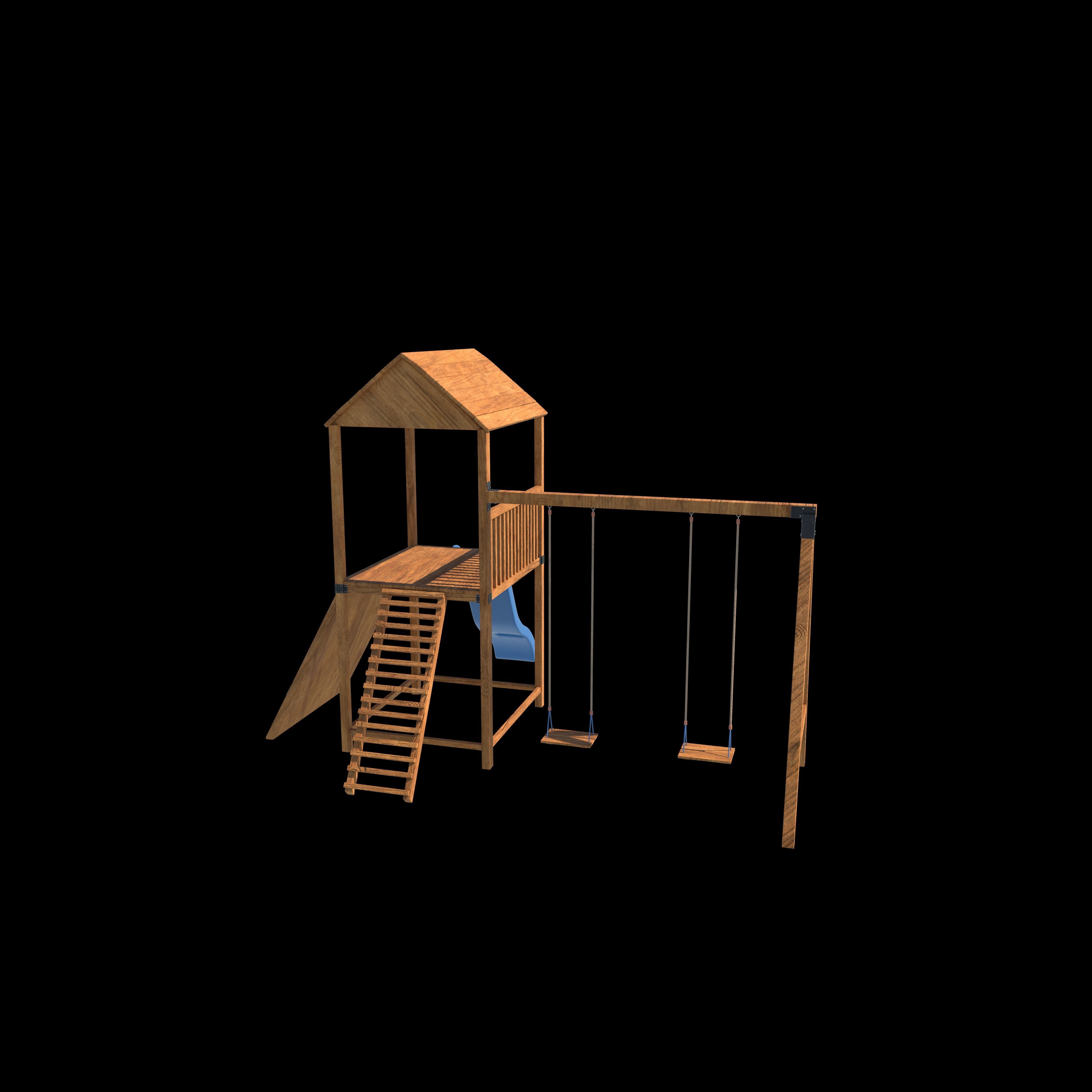 Playground Swing-Slide 3D model_10
