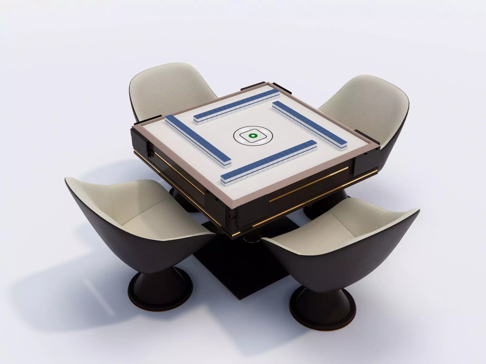 Automatic Mahjong Table 3D model_0