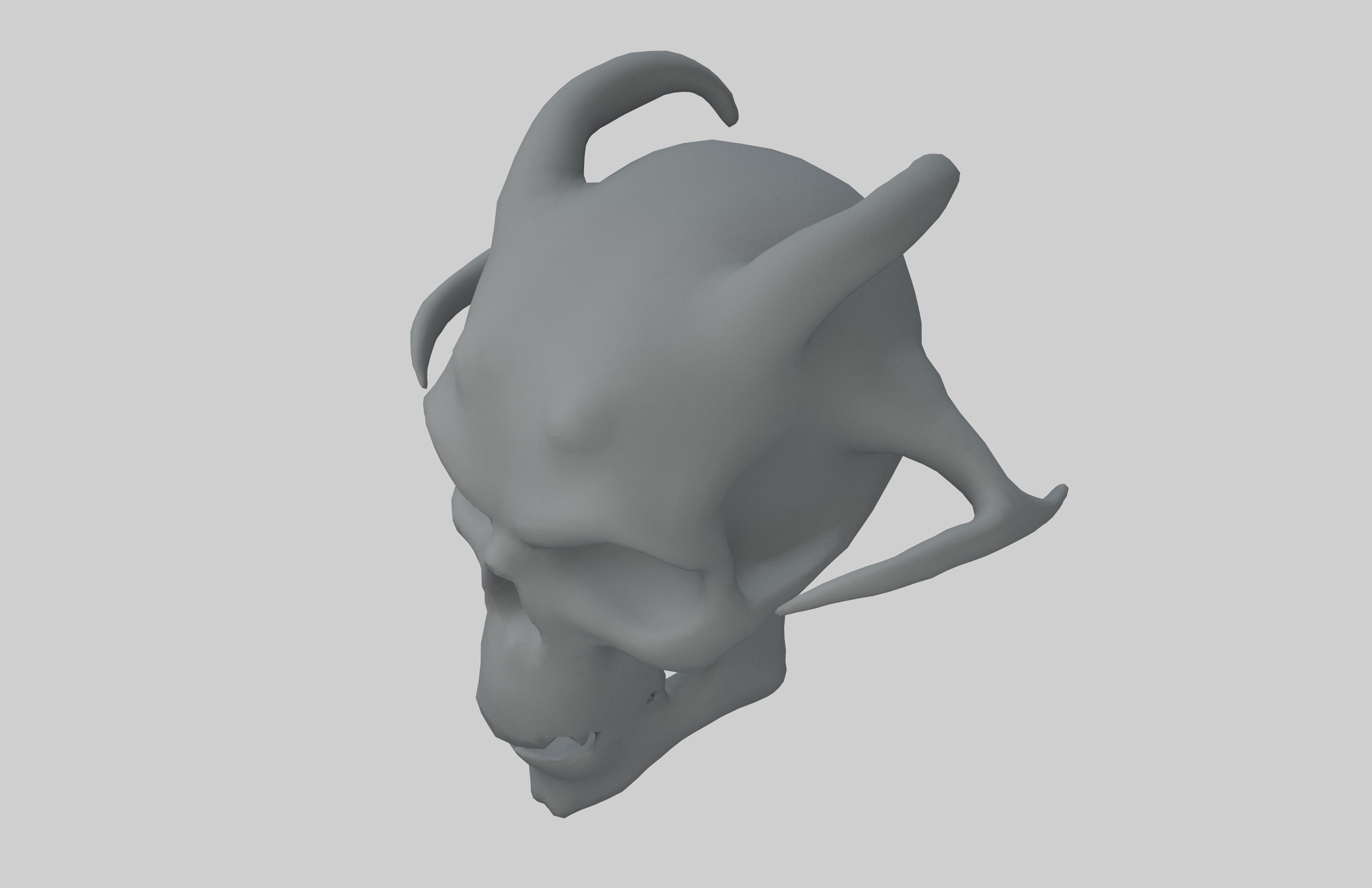 Demon Skull v1 002 Low-poly 3D model_2