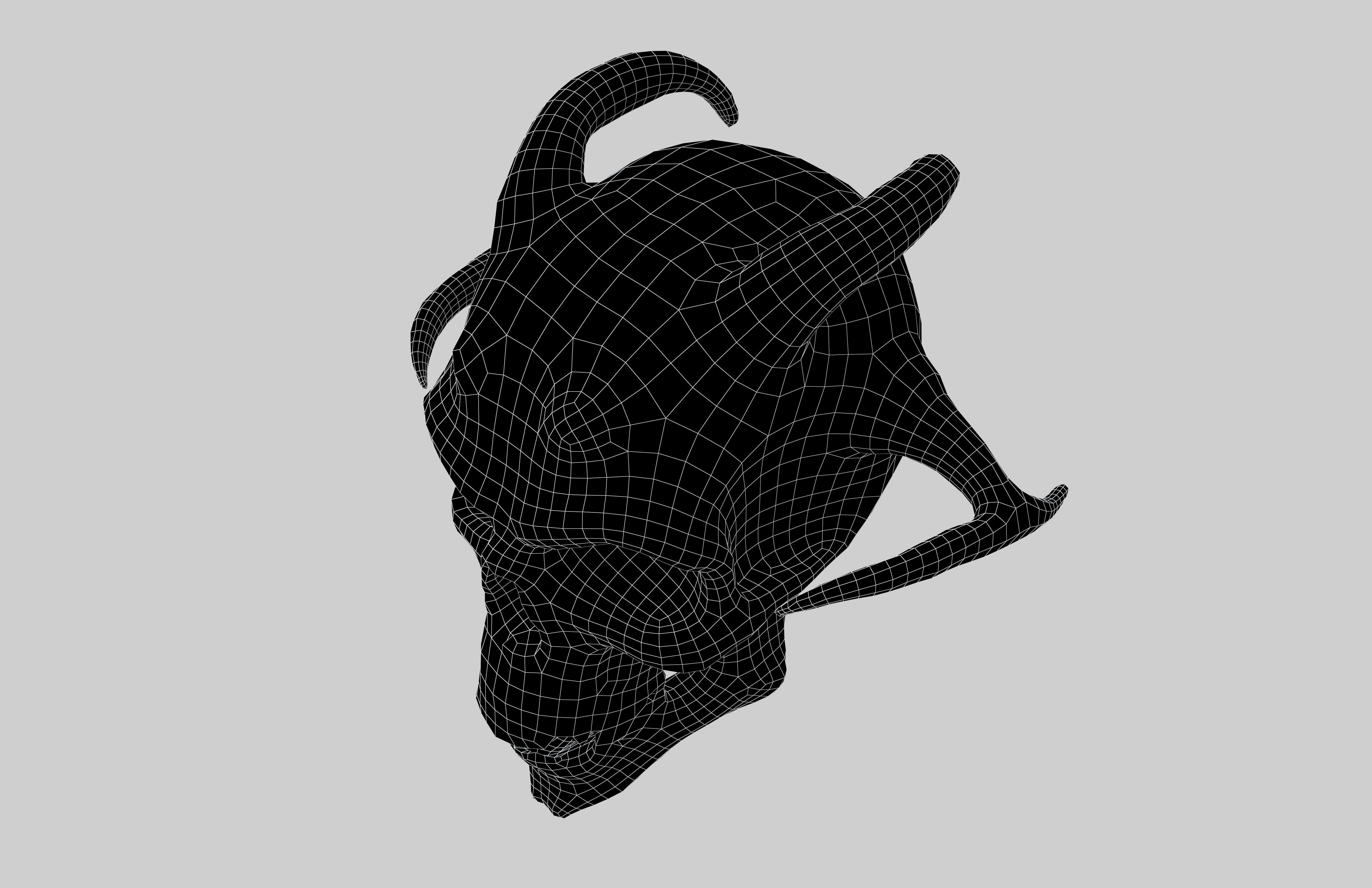 Demon Skull v1 002 Low-poly 3D model_7