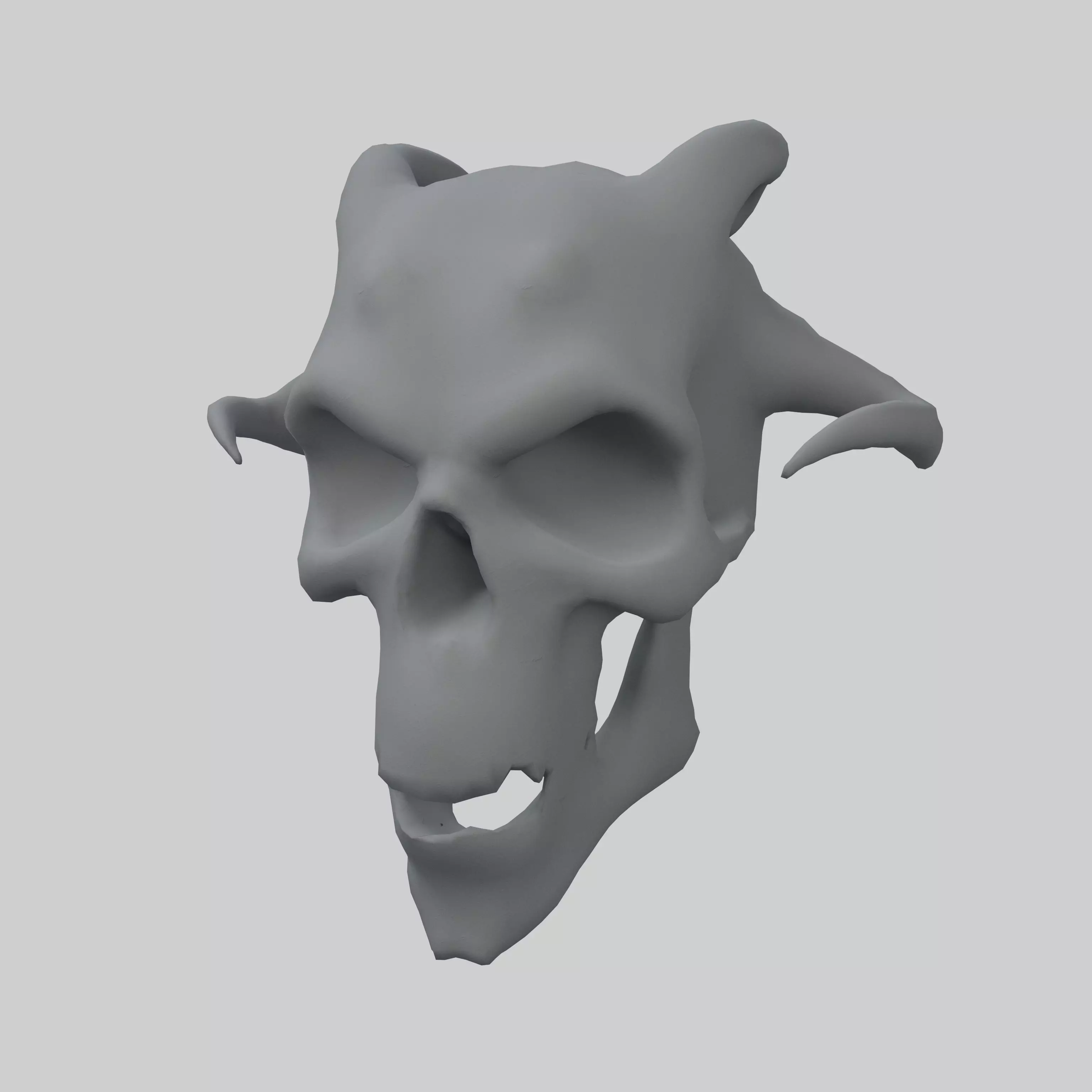 Demon Skull v1 002 Low-poly 3D model_0
