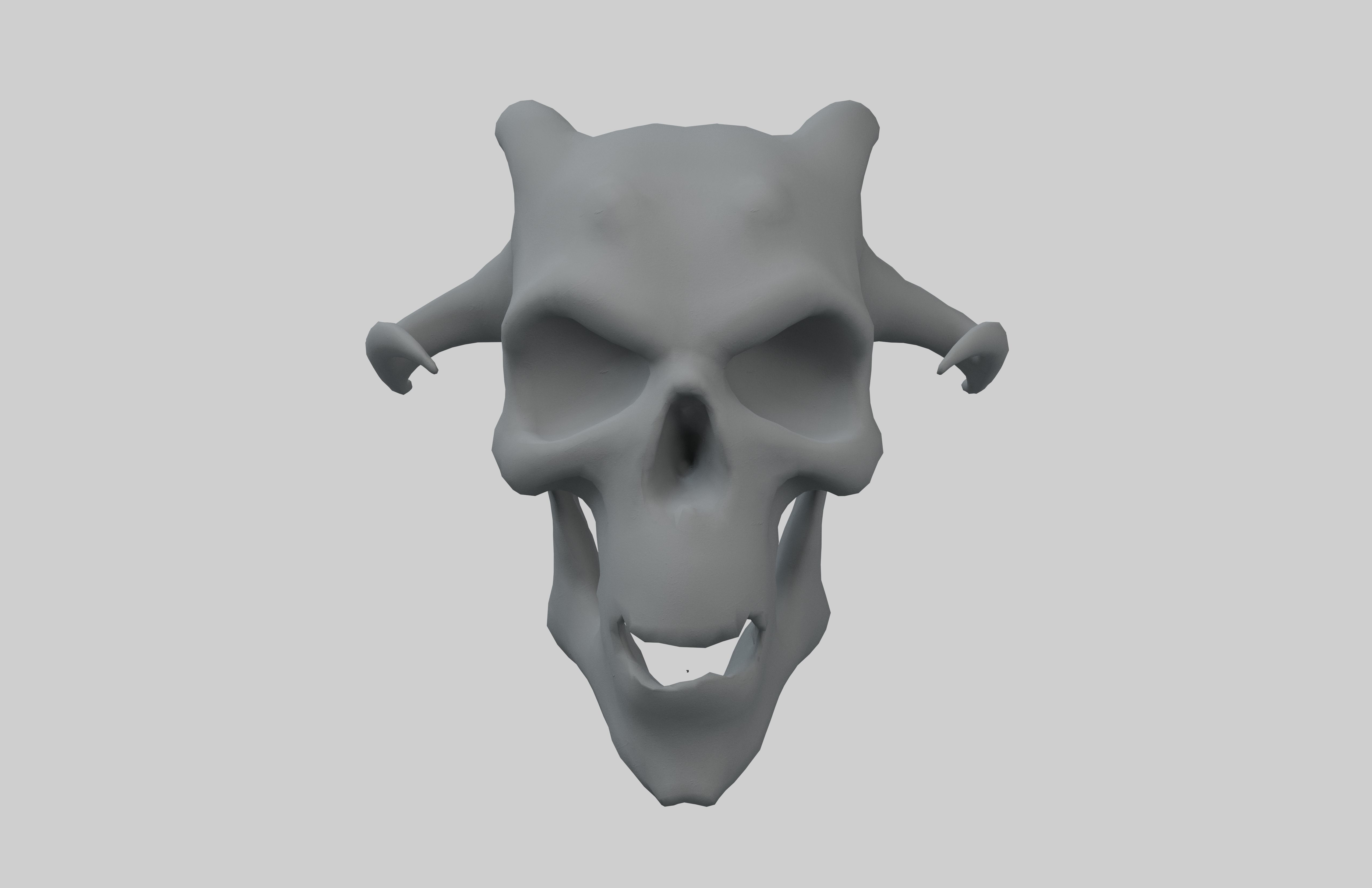 Demon Skull v1 002 Low-poly 3D model_1