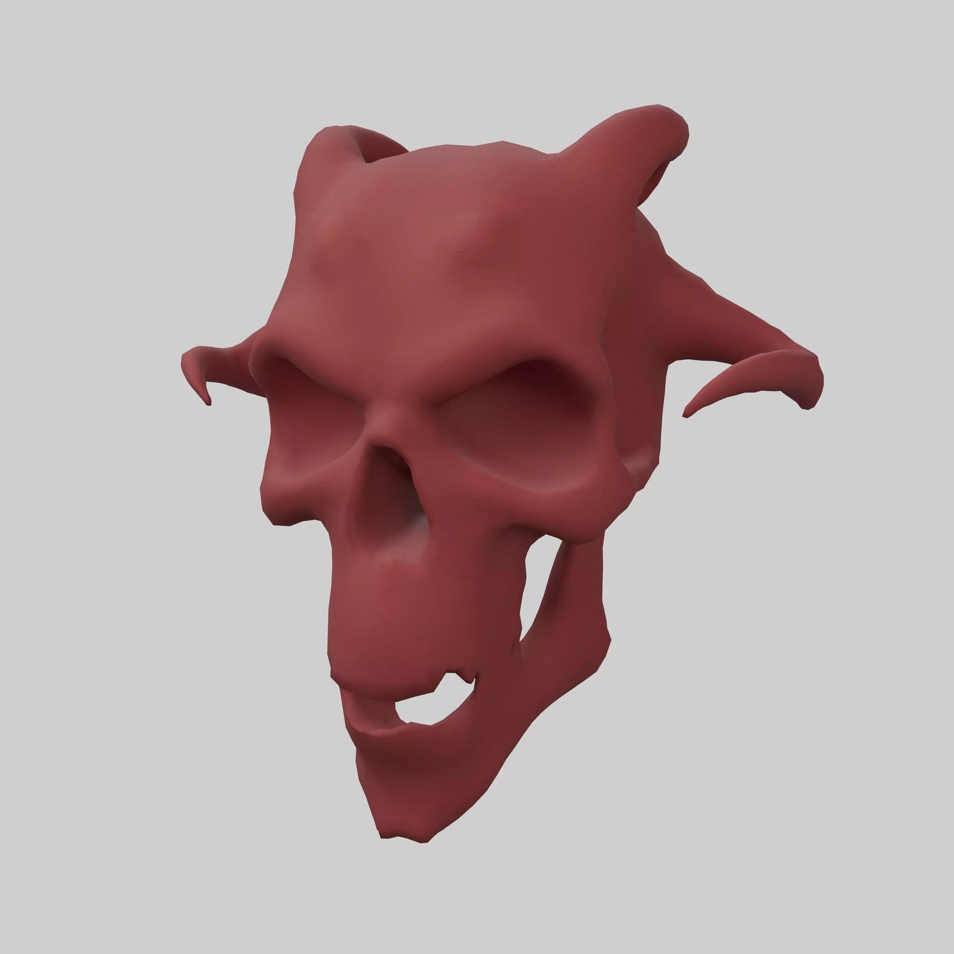Demon Skull v1 003 Low-poly 3D model_0