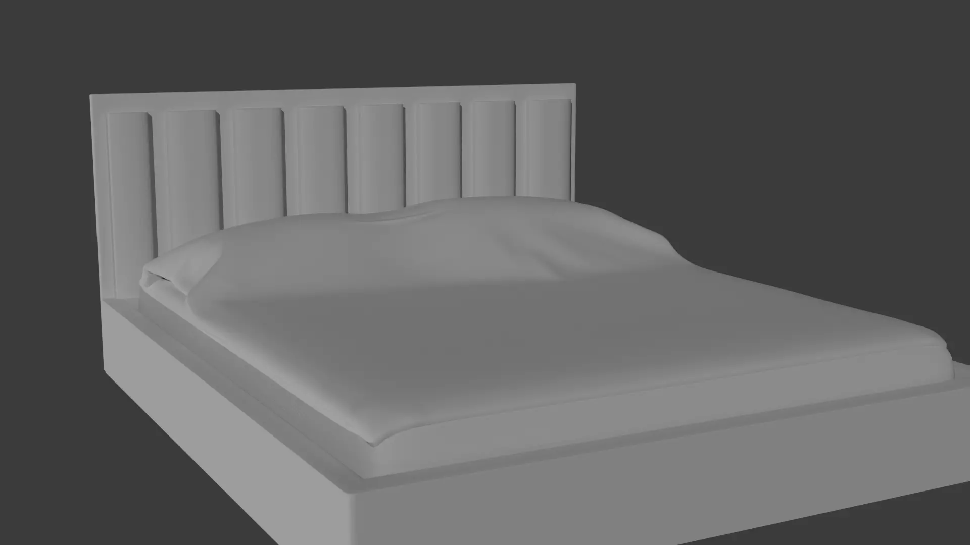 bed for bedroom 3D model_0
