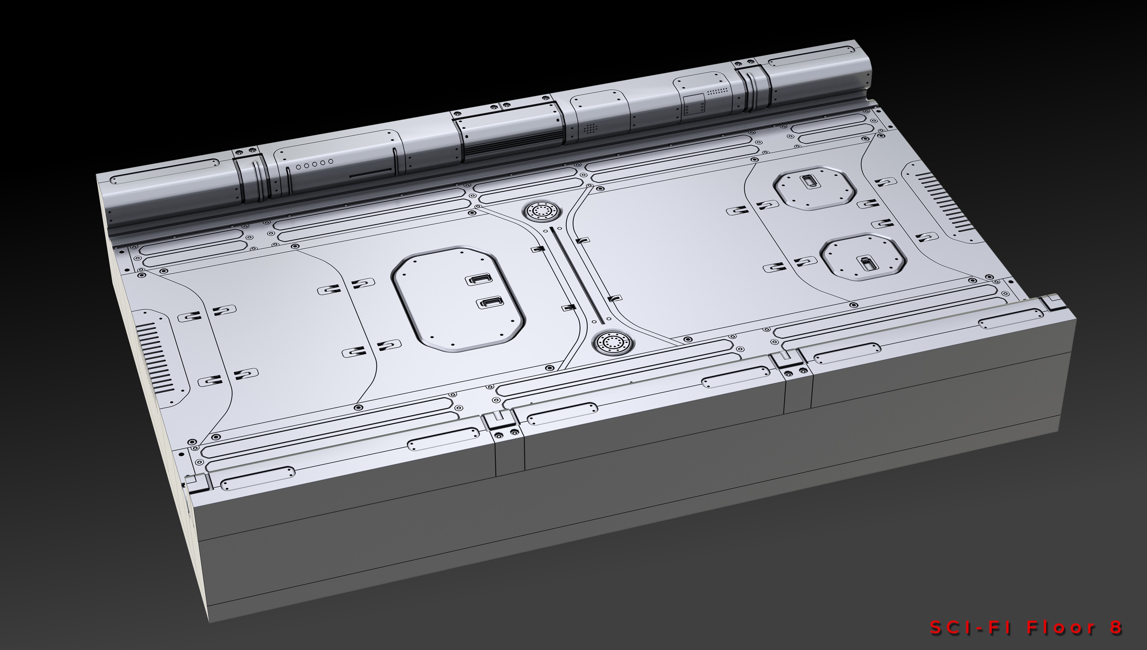 SCI-FI FLOOR PANELS VOL 03 3D model_16