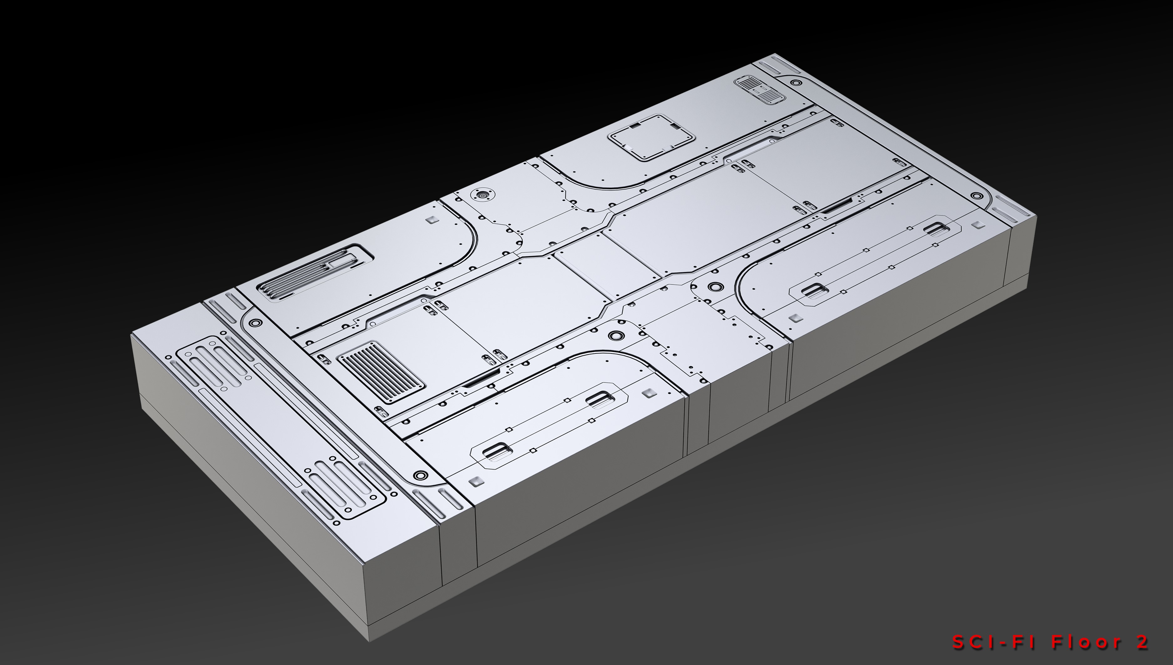 SCI-FI FLOOR PANELS VOL 03 3D model_3