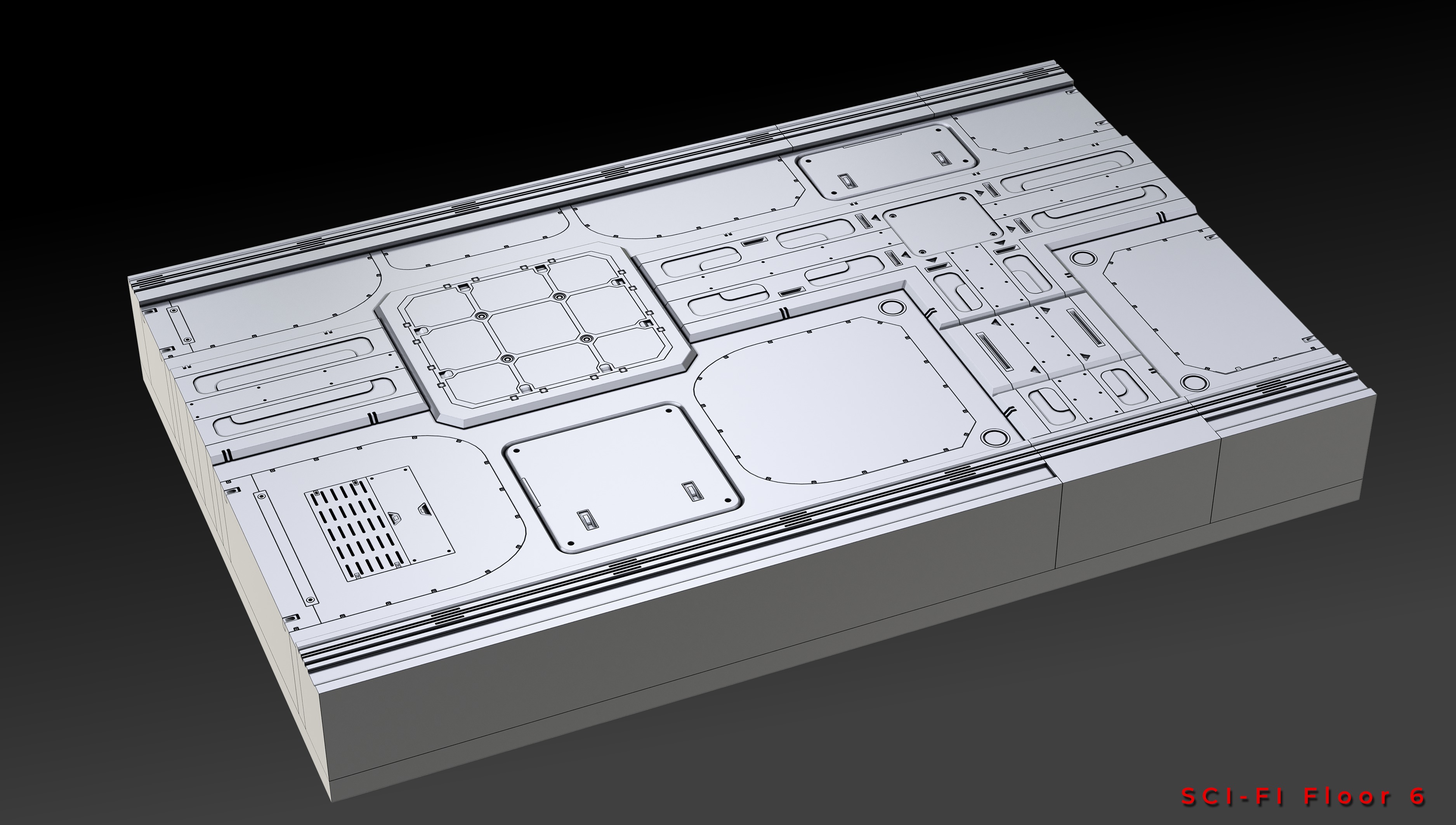 SCI-FI FLOOR PANELS VOL 03 3D model_12