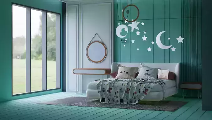 Dreamy Girls Bedroom 3D Model