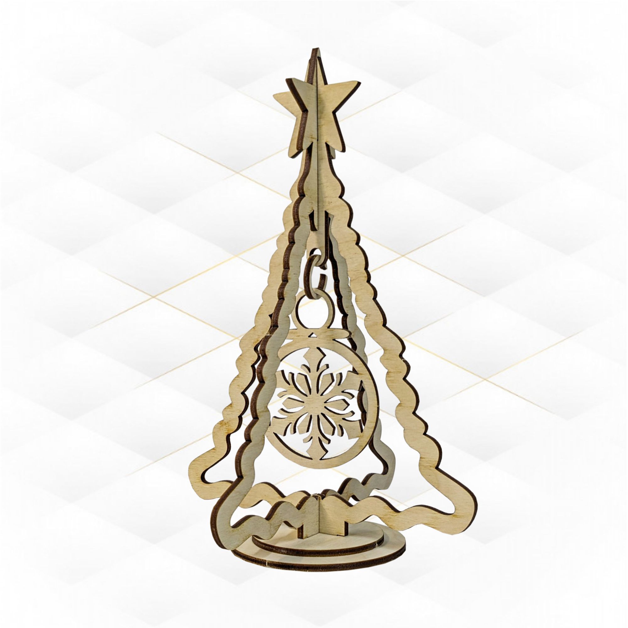 Christmas Card laser cutting design svg dxf plan 3D print model_3