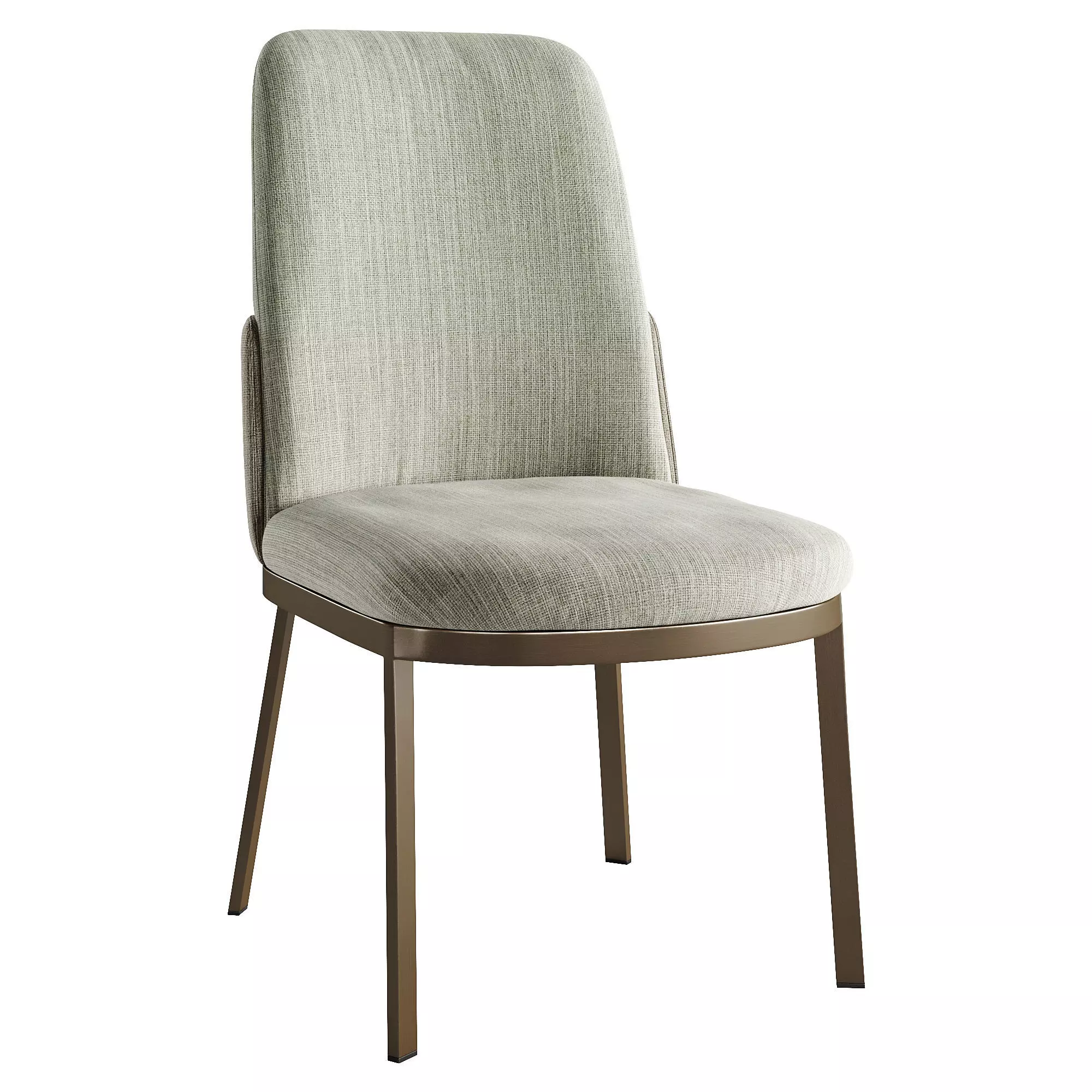 Enero Brushed Nickel Dining Chair 3D model