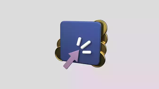 3D app web Icon Low-poly 3D model-20