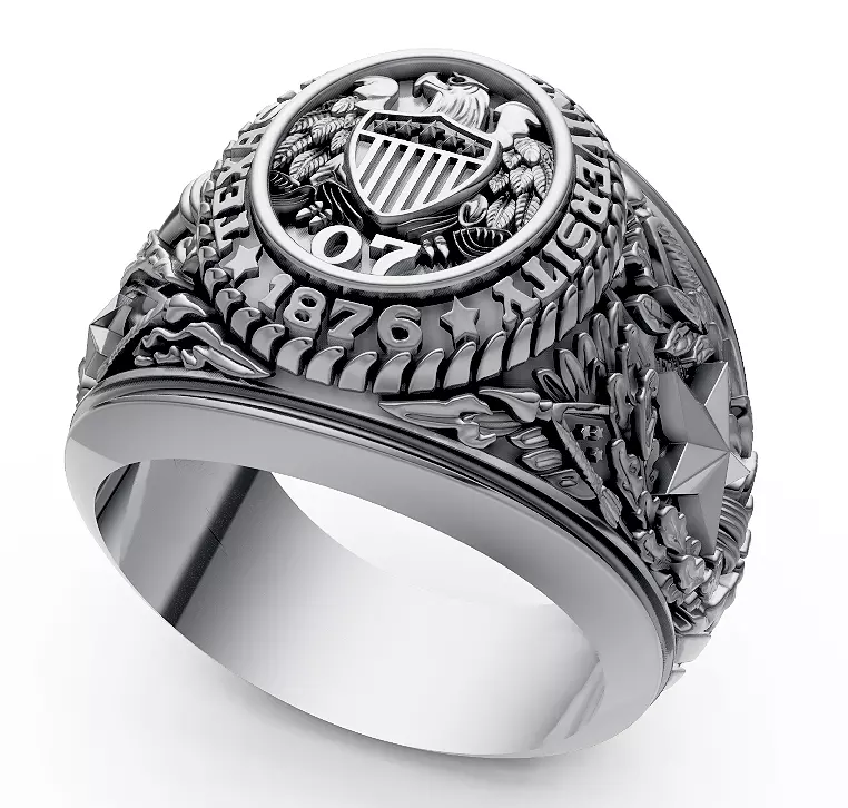 Tiger ring silver gold printable jewelry 3D model 3D print model