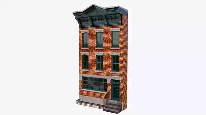 LowPoly FACADE West Village Townhouse 2
