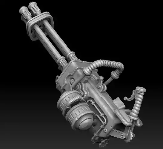 Steampunk minigun 3d print