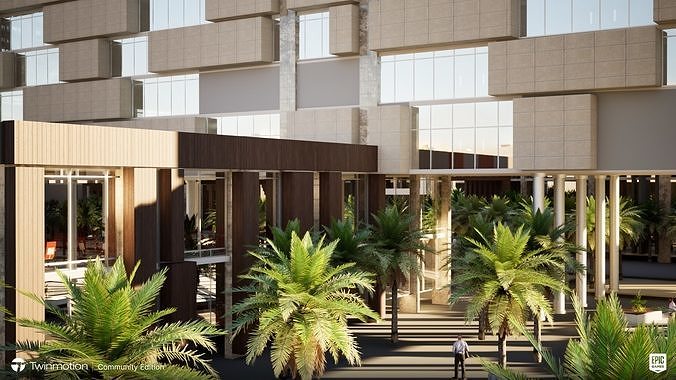 Office buildings  3D model 6