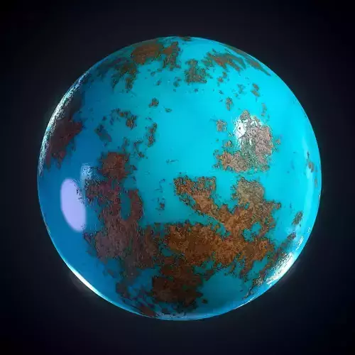 Crystal material - turquoise - VOL 18 - Maps - Sbsar