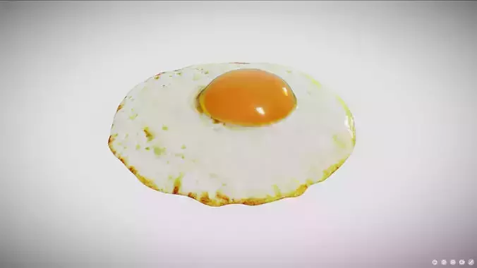 M0013  Z-Brush 3d Model  Fried Egg