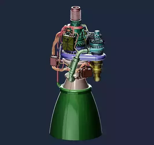 SpaceX Raptor 2 engine  3D print model