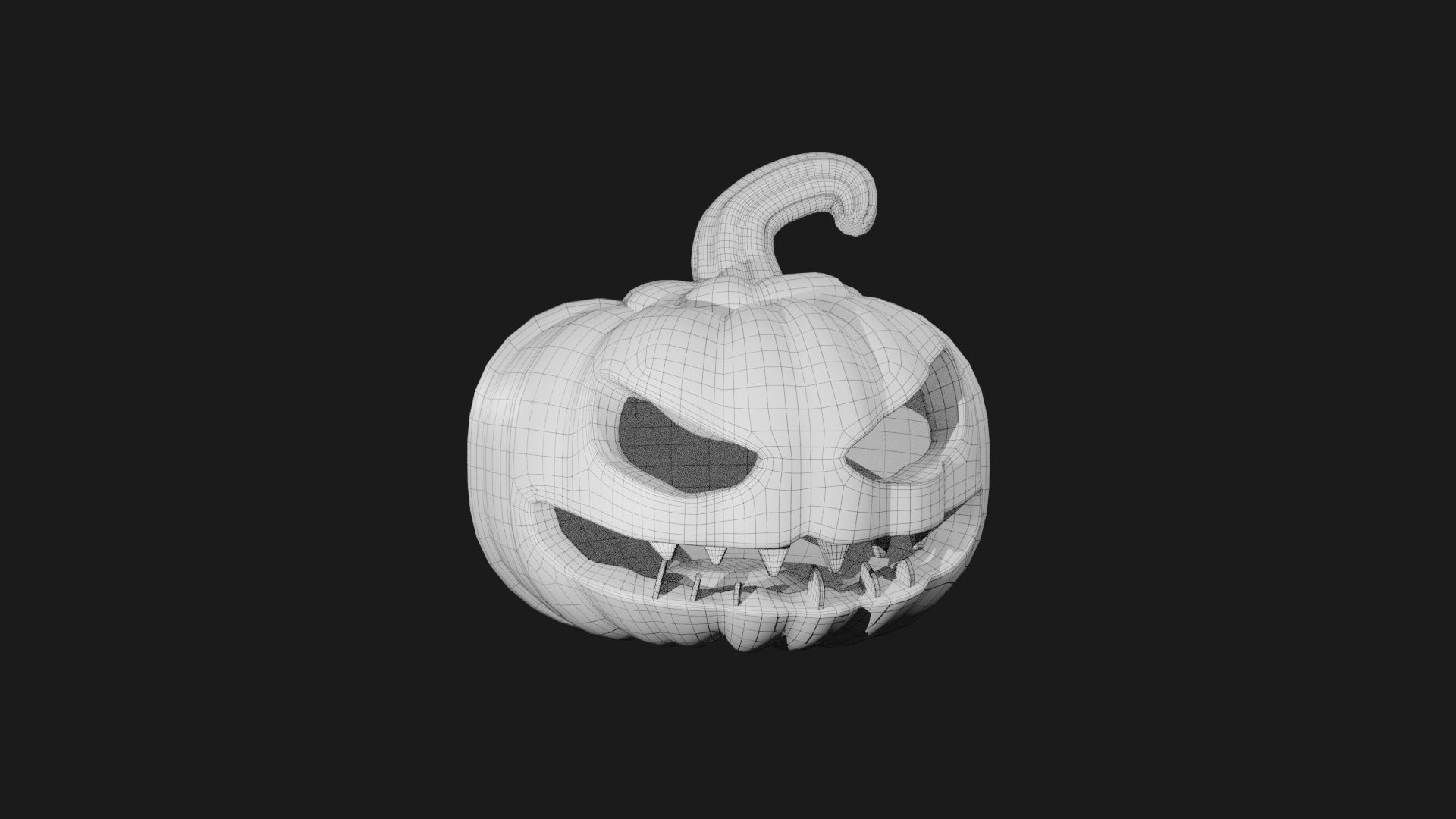 Pumpkin for Halloween 3D print model_6