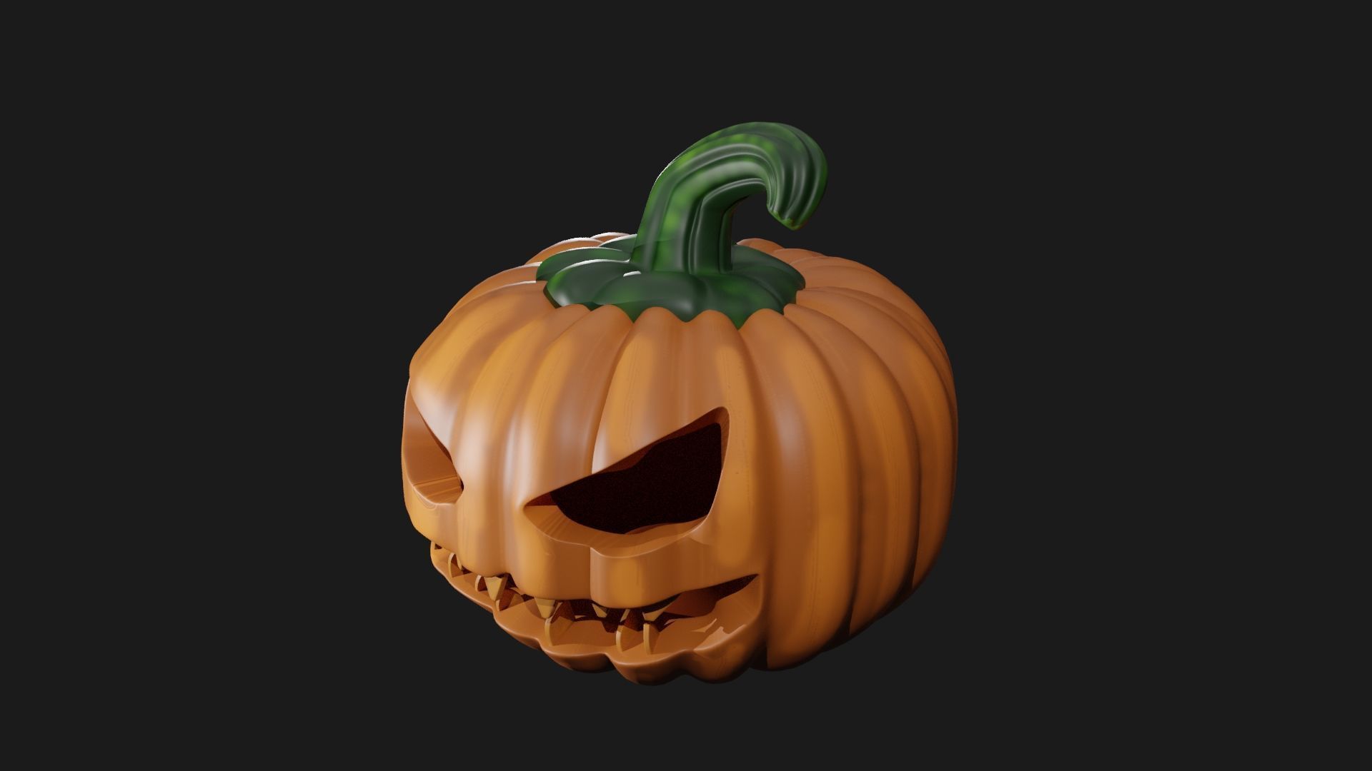 Pumpkin for Halloween 3D print model_3
