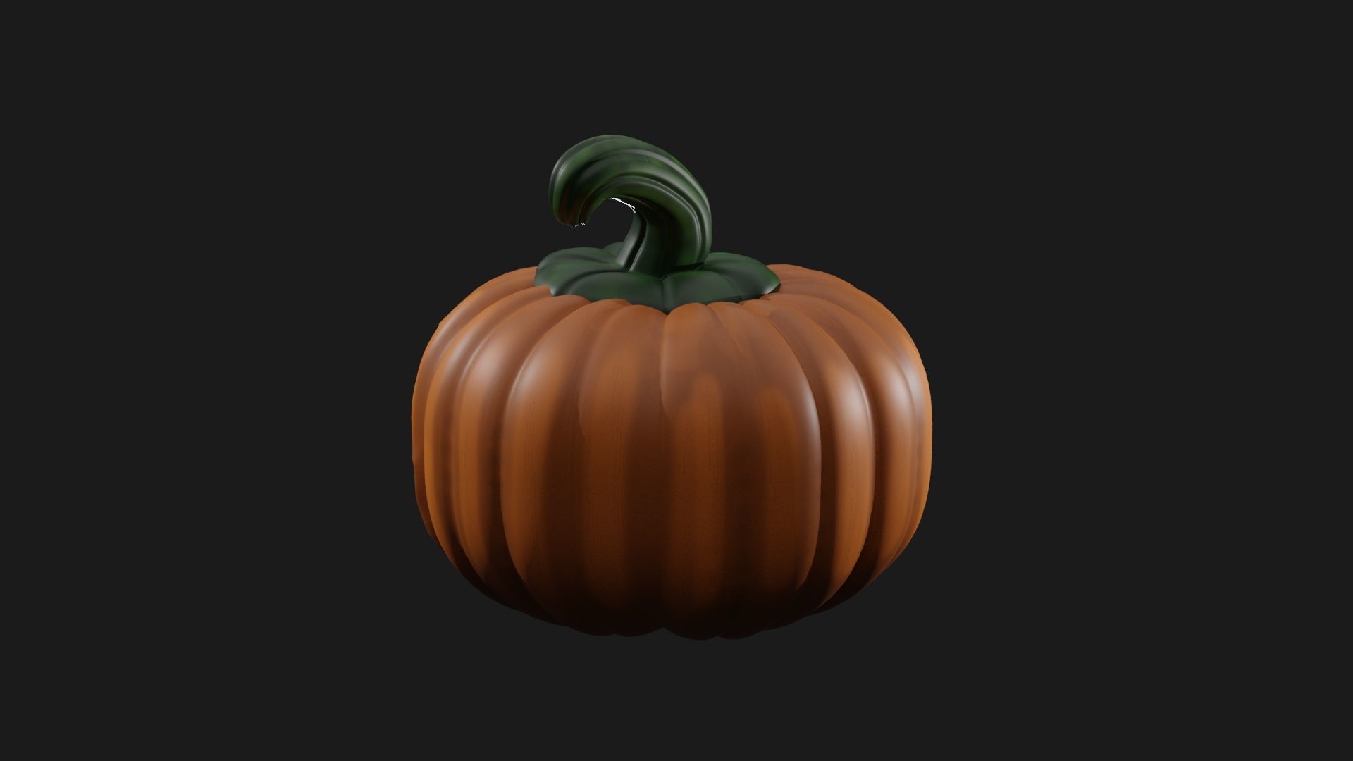 Pumpkin for Halloween 3D print model_4
