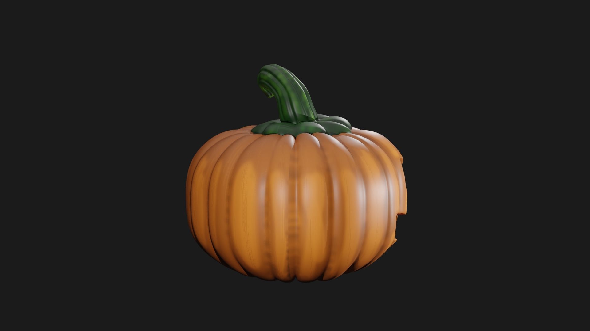 Pumpkin for Halloween 3D print model_5