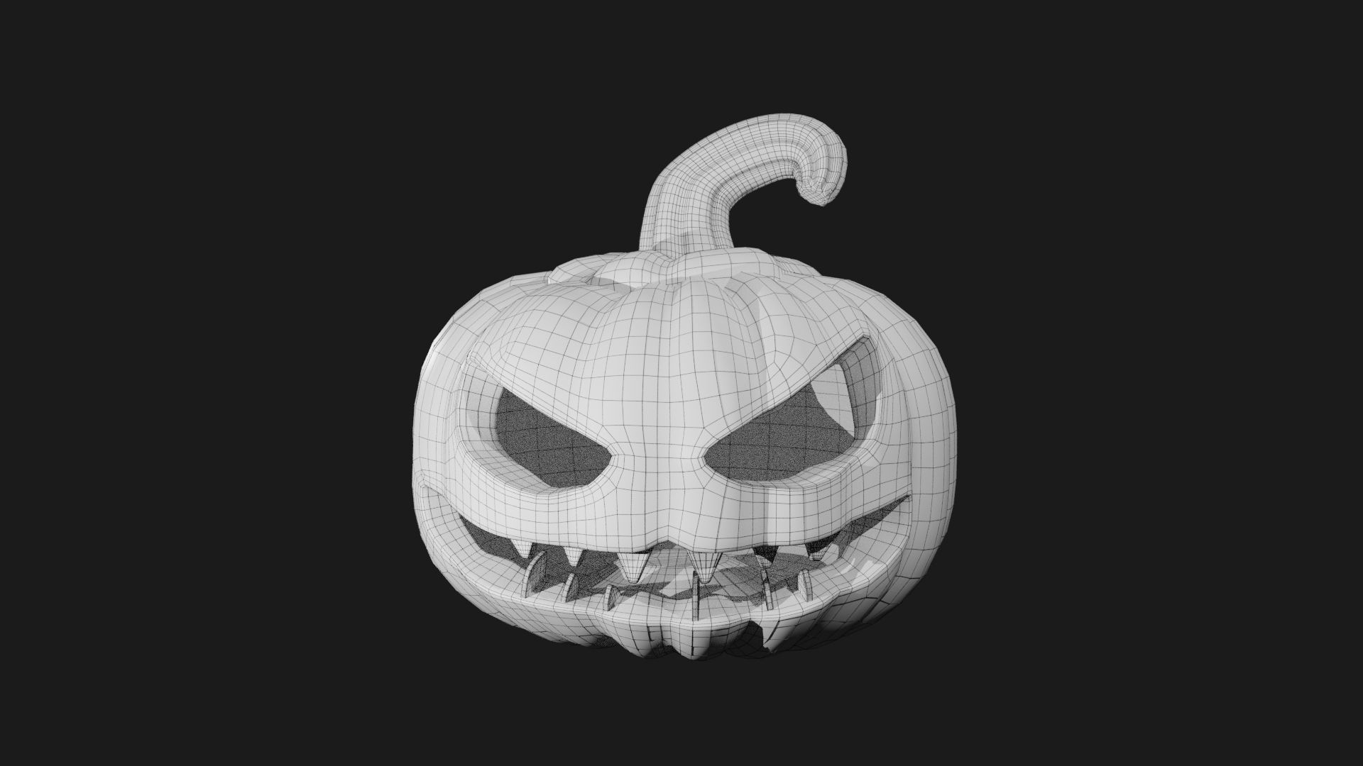 Pumpkin for Halloween 3D print model_7