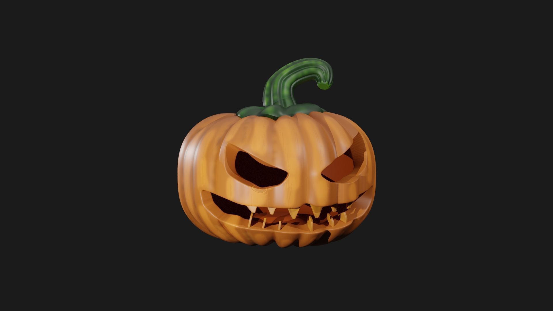Pumpkin for Halloween 3D print model_1