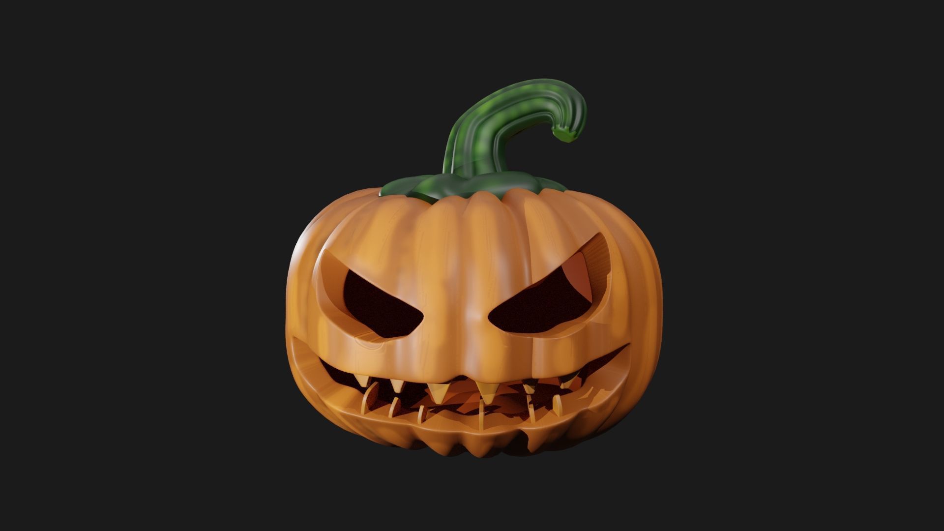 Pumpkin for Halloween 3D print model_2