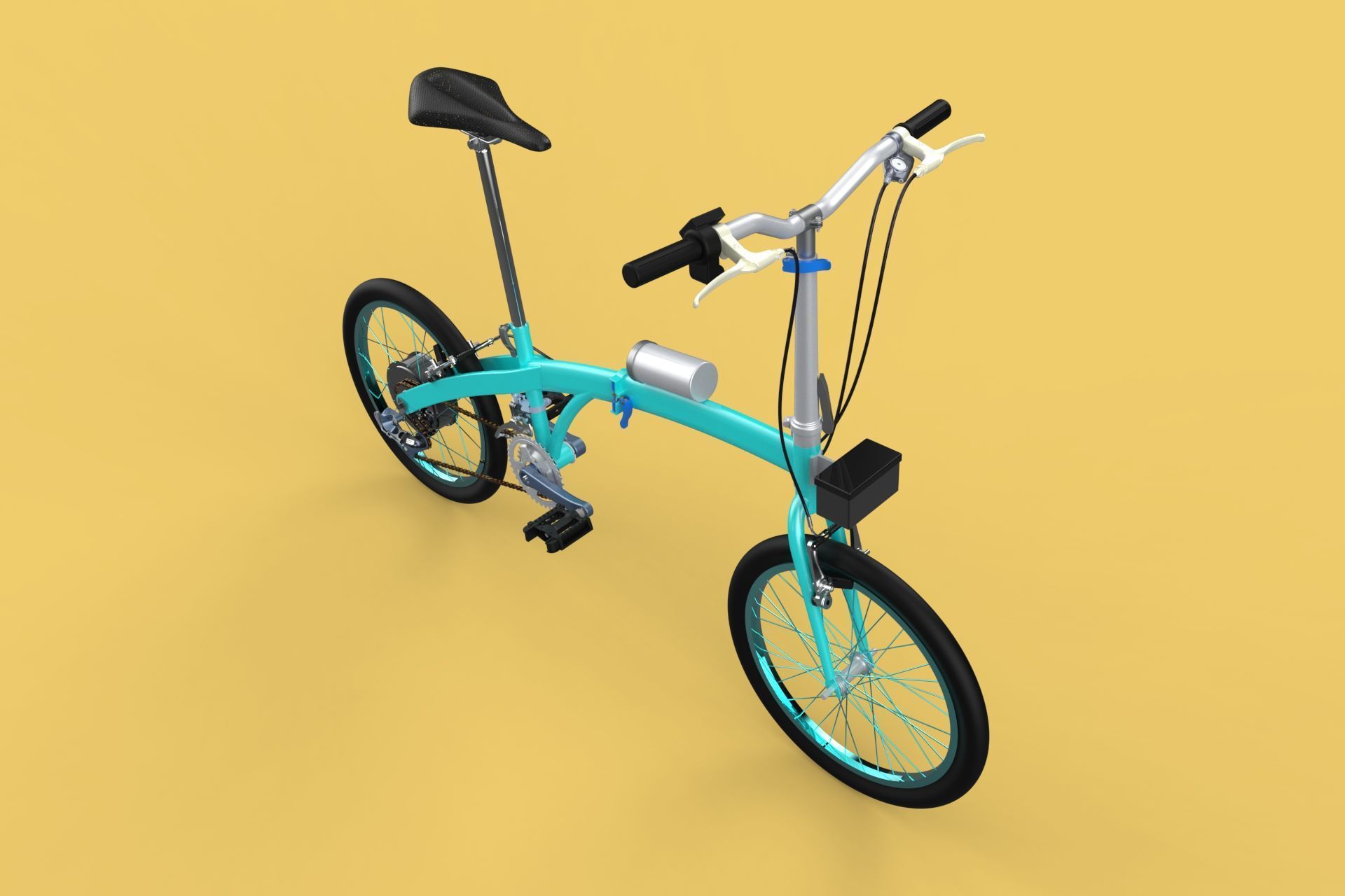 ELECTRIC FOLDING BIKE PORTABLE COMPACT FLIP BICYCLE EV 3D model_21