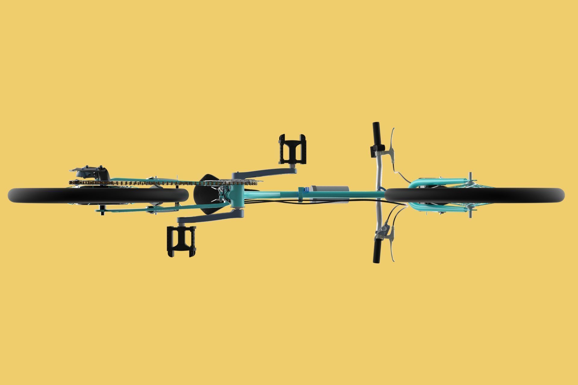 ELECTRIC FOLDING BIKE PORTABLE COMPACT FLIP BICYCLE EV 3D model_19