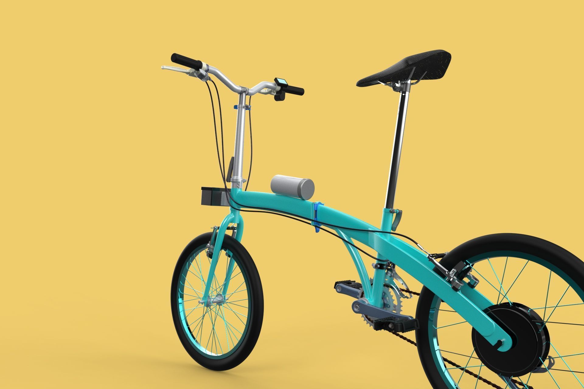 ELECTRIC FOLDING BIKE PORTABLE COMPACT FLIP BICYCLE EV 3D model_13