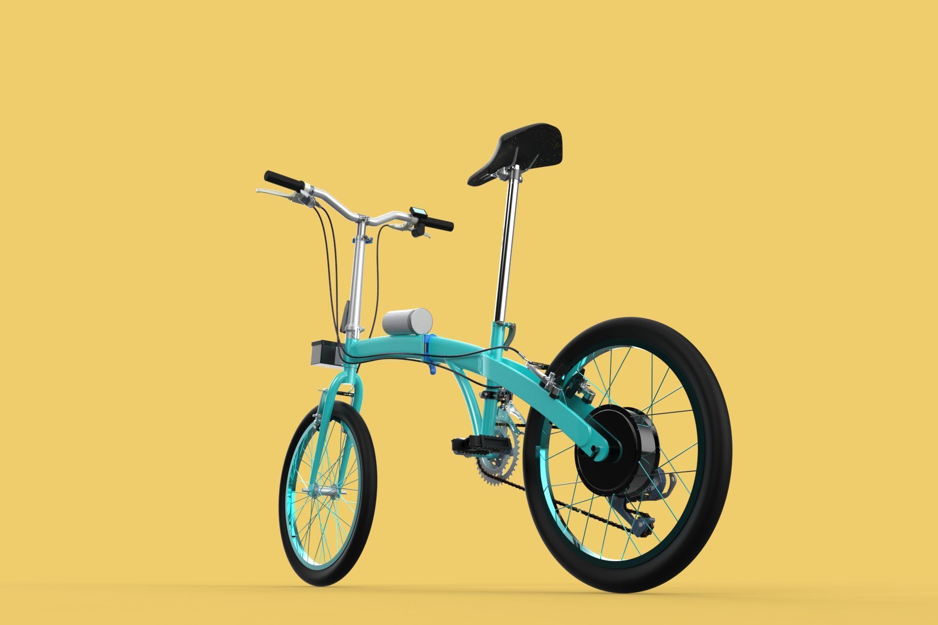 ELECTRIC FOLDING BIKE PORTABLE COMPACT FLIP BICYCLE EV 3D model_6