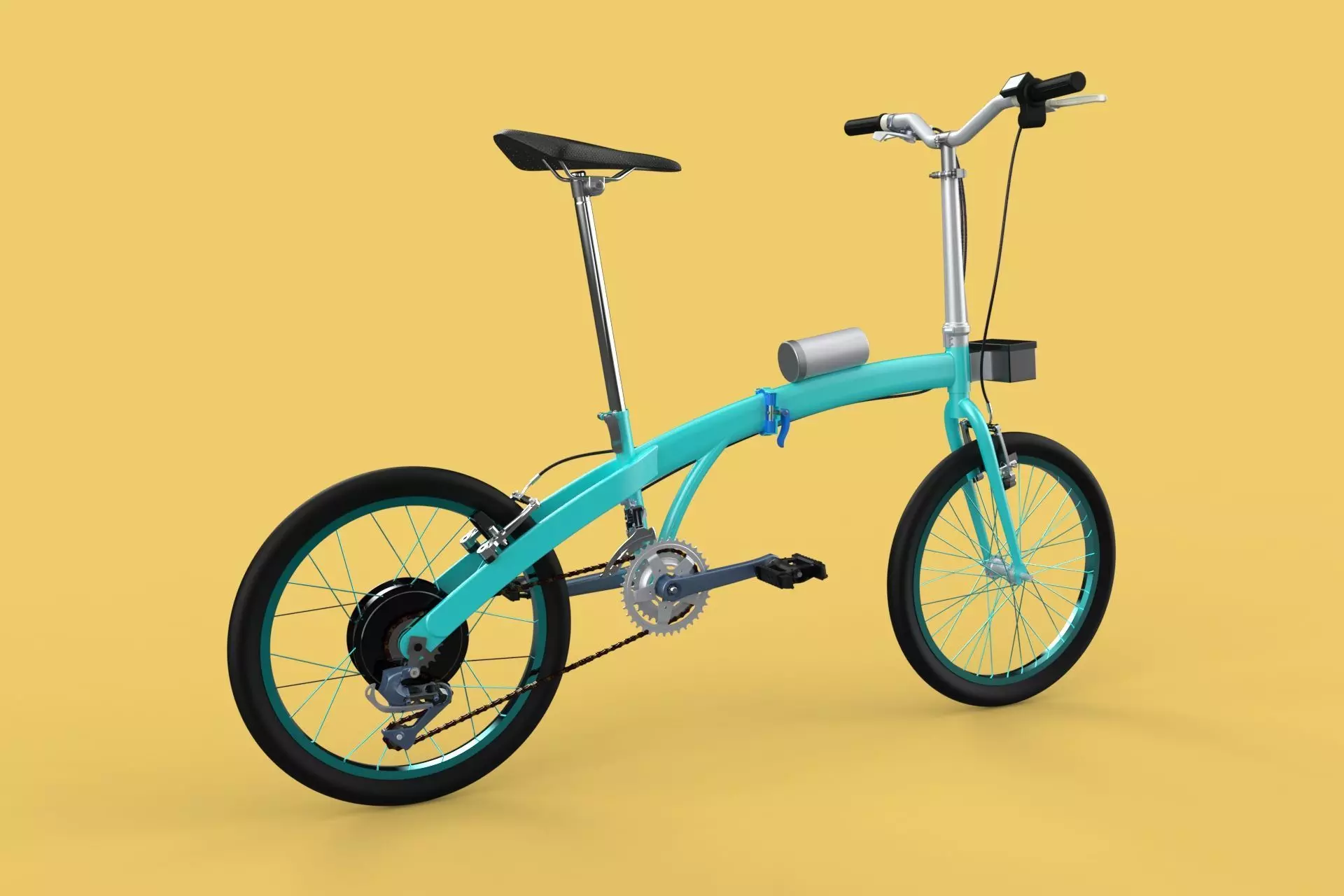 ELECTRIC FOLDING BIKE PORTABLE COMPACT FLIP BICYCLE EV 3D model_0