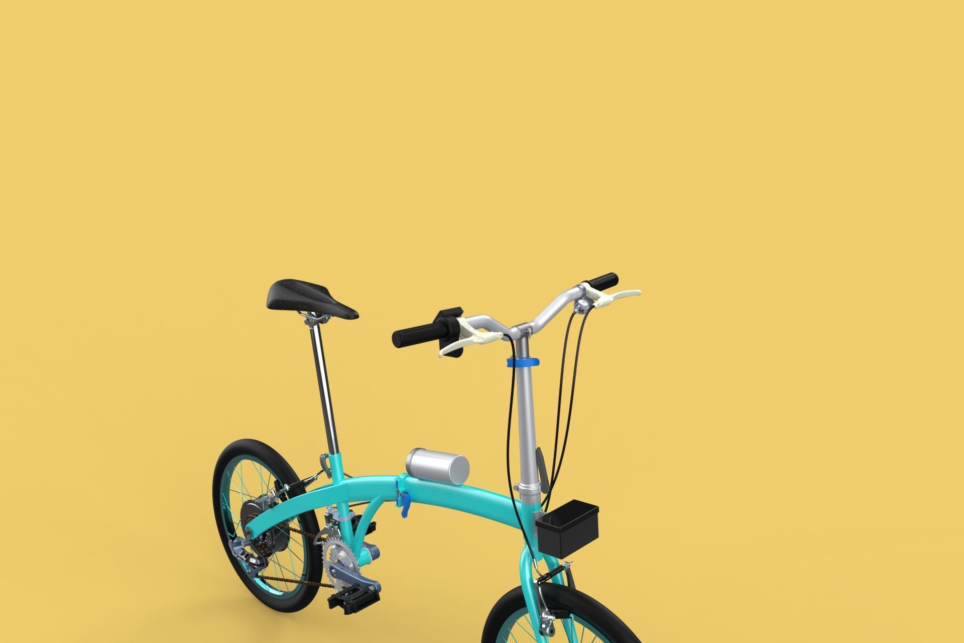 ELECTRIC FOLDING BIKE PORTABLE COMPACT FLIP BICYCLE EV 3D model_9