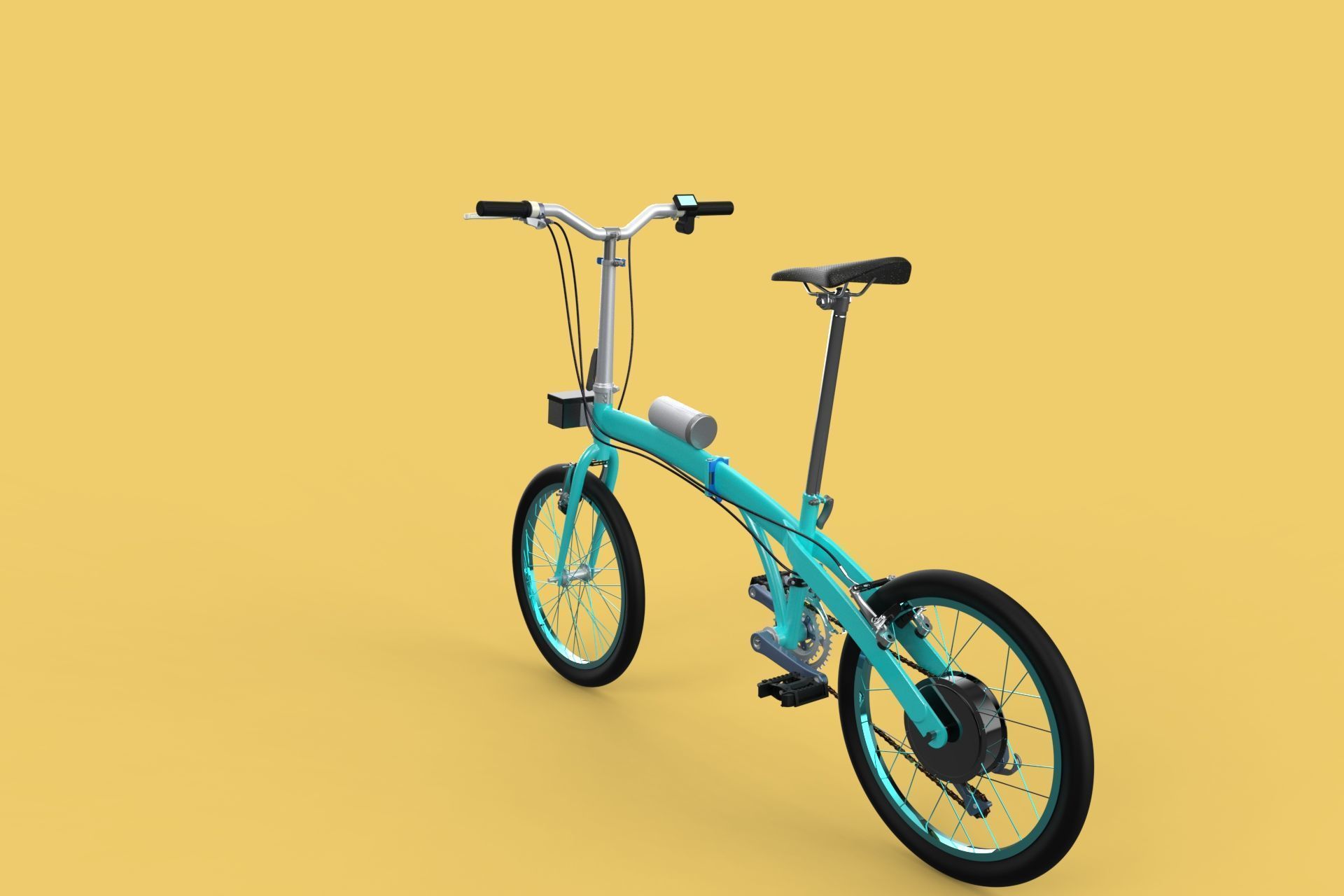 ELECTRIC FOLDING BIKE PORTABLE COMPACT FLIP BICYCLE EV 3D model_14