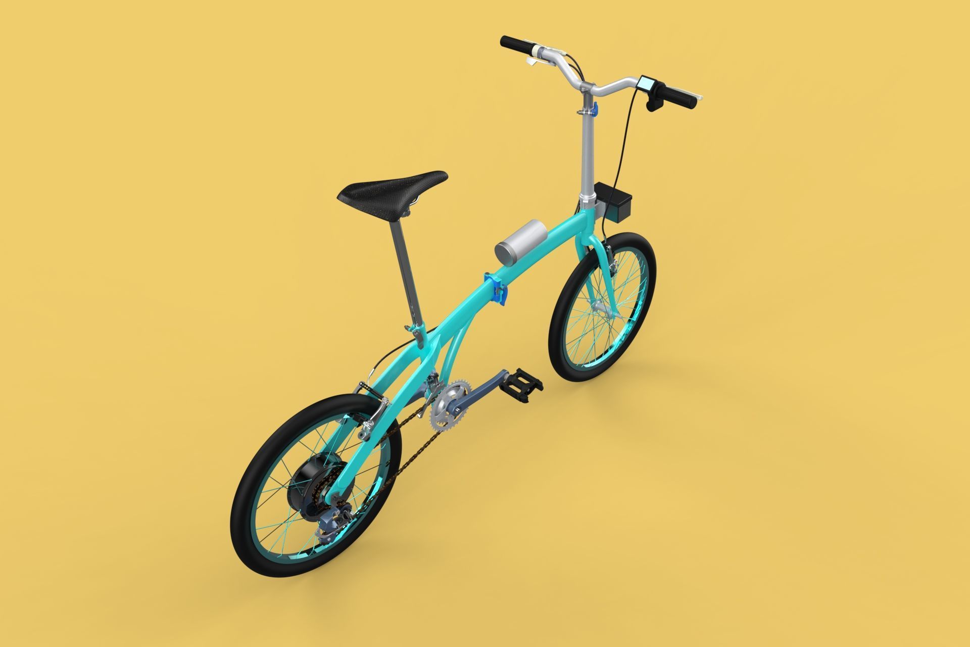 ELECTRIC FOLDING BIKE PORTABLE COMPACT FLIP BICYCLE EV 3D model_20