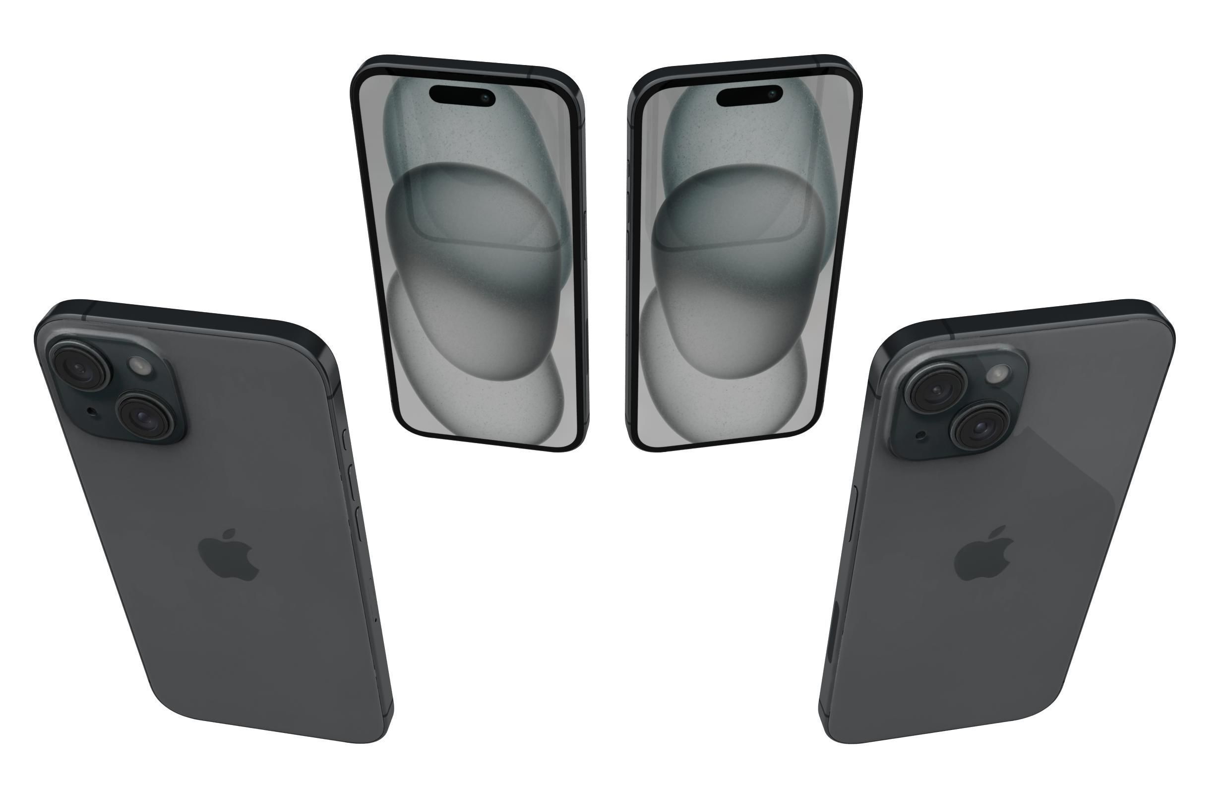 Apple iPhone 15 Black 3D model_4