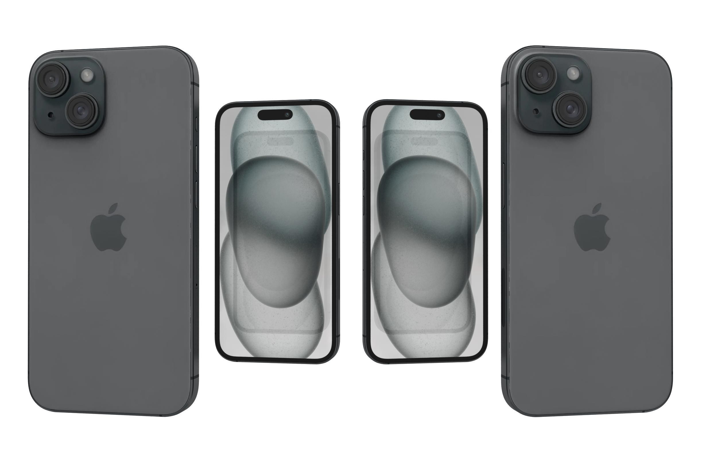 Apple iPhone 15 Black 3D model_3
